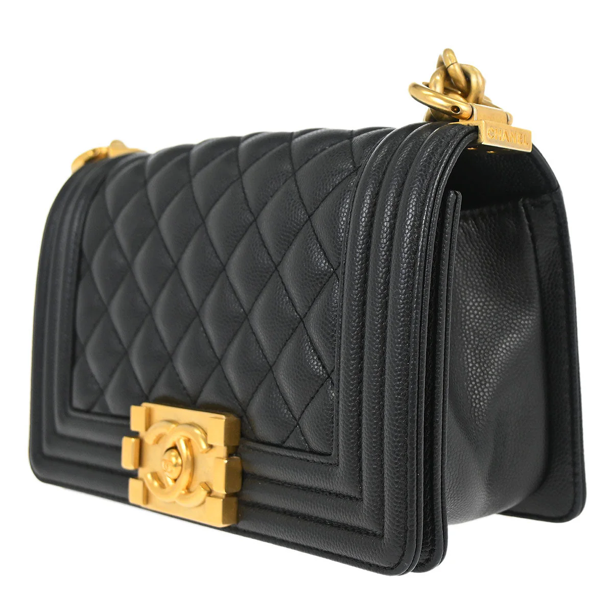 Boy Chanel 2019 Black Caviar Small Chain Shoulder Bag - Image 3