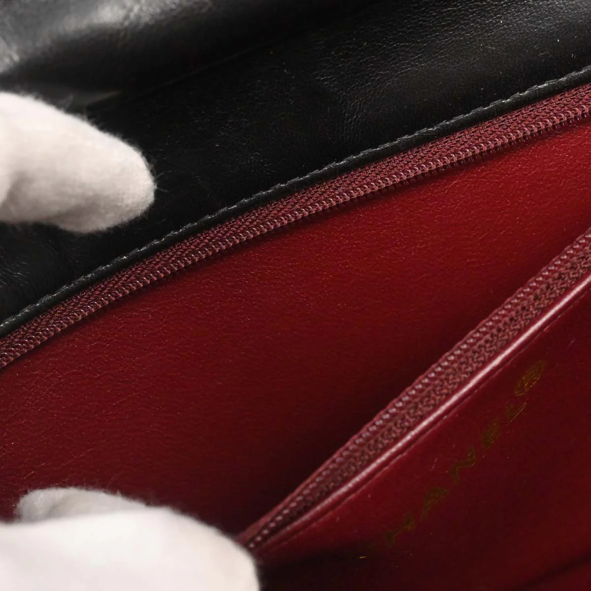 Chanel 1997-1999 Black Lambskin Pushlock Medium Half Flap Shoulder Bag - Image 14