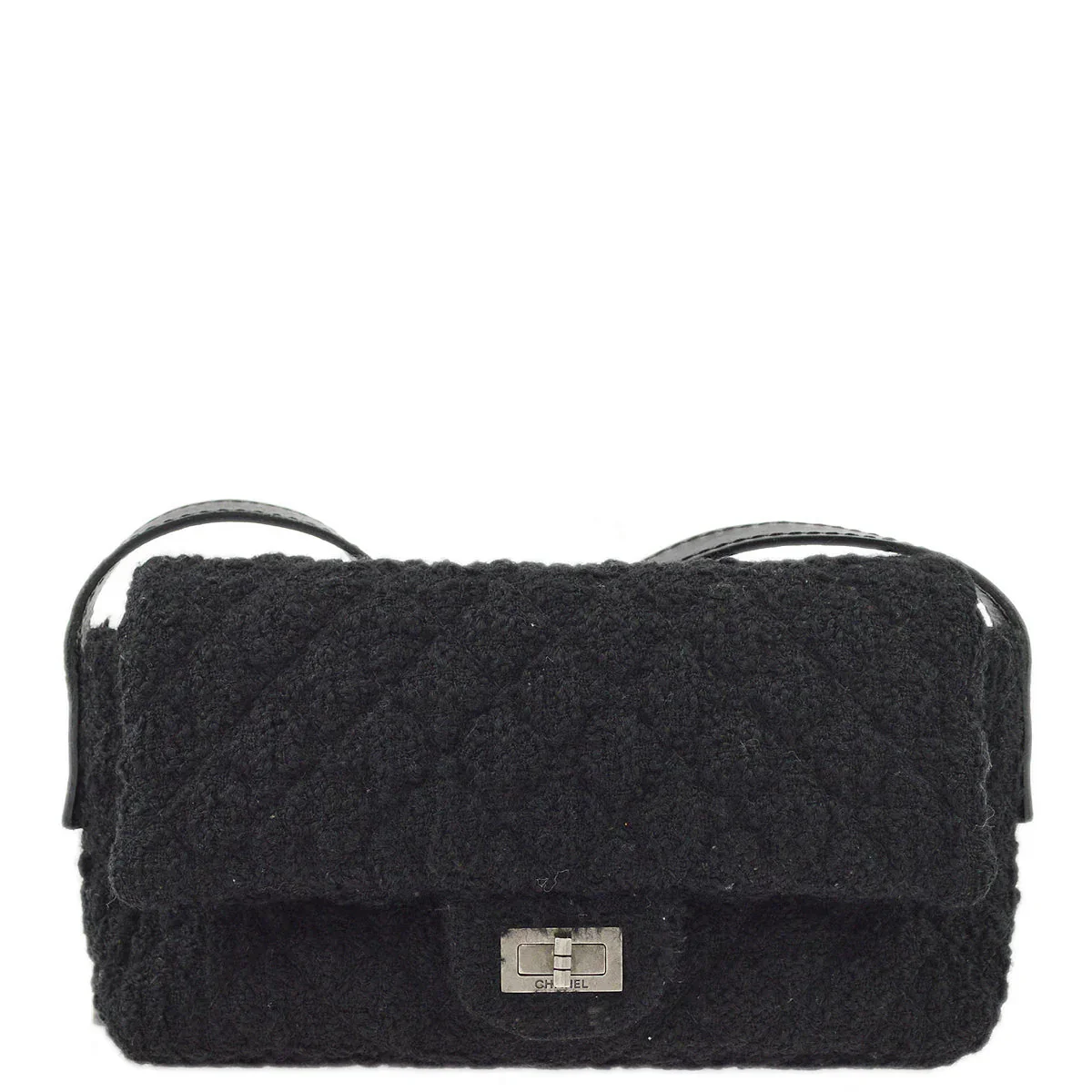 Chanel 2009-2010 Tweed Mademoiselle Lock Shoulder Bag