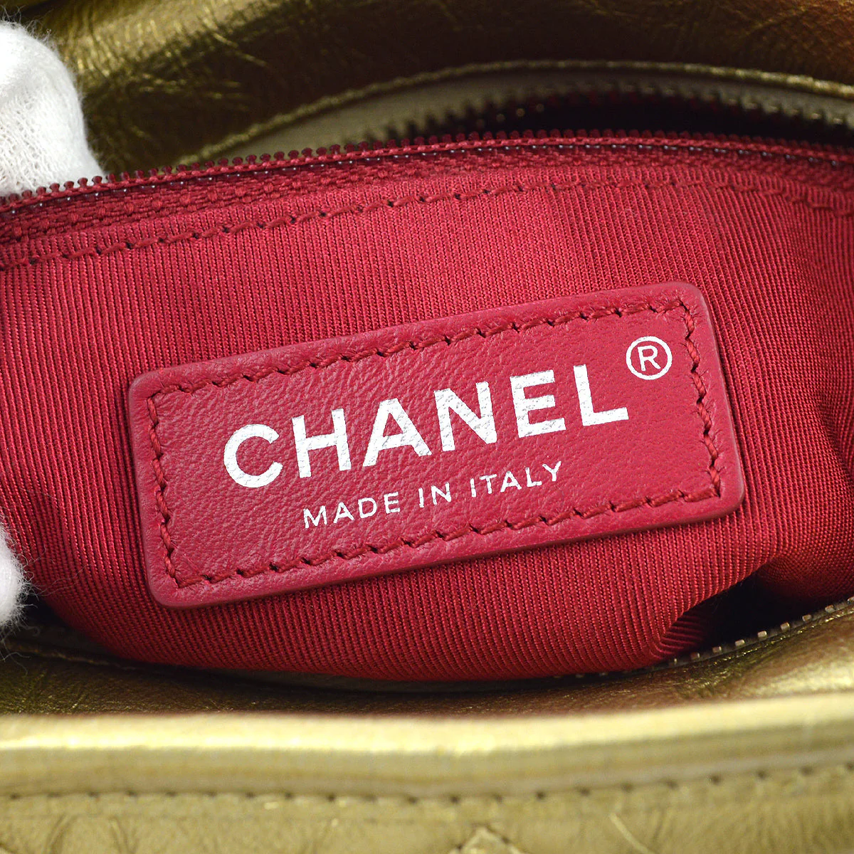 Chanel 2017 Gold Calfskin Small Gabrielle Shoulder Bag - Image 6