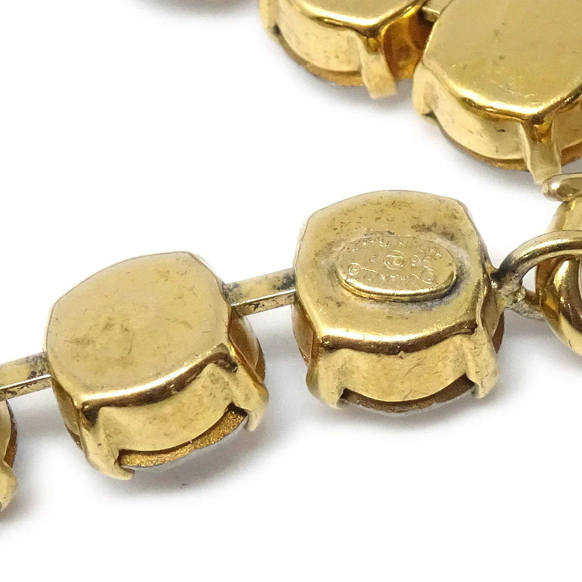 Chanel Rhinestone Bracelet Gold 96P - Image 4