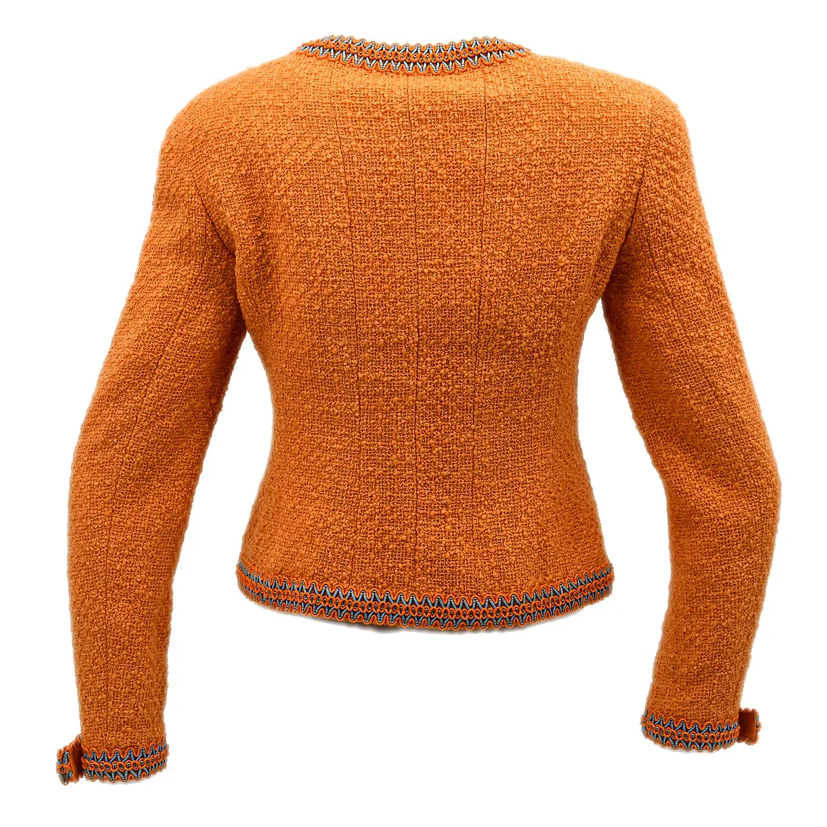 Chanel Collarless Jacket Orange 94P #38 - Image 2