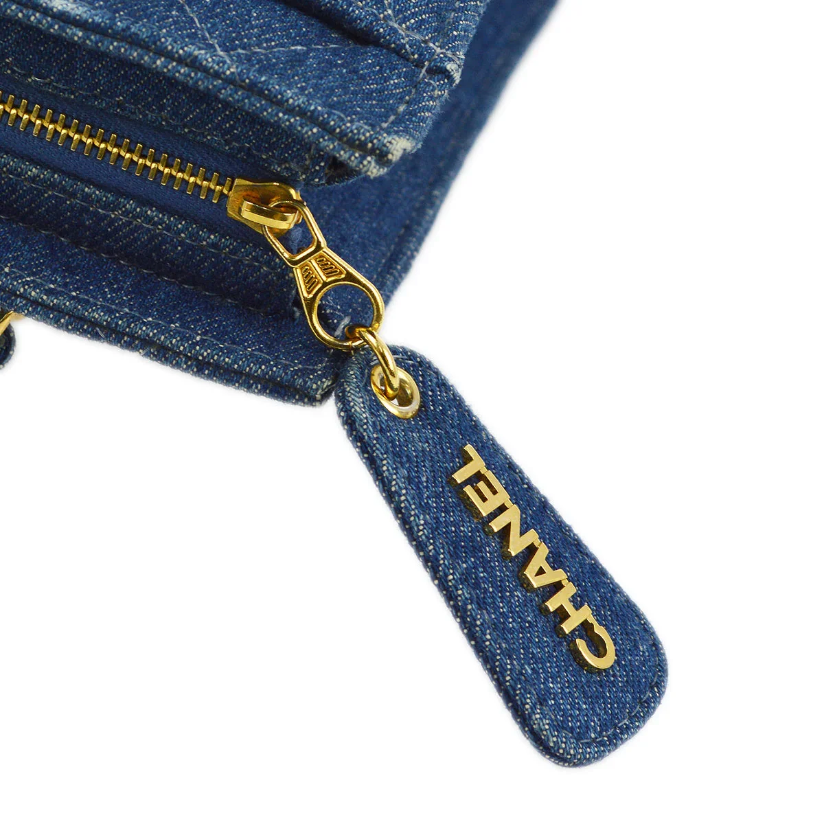 Chanel 1997-1999 Denim Chain Tote Handbag - Image 6