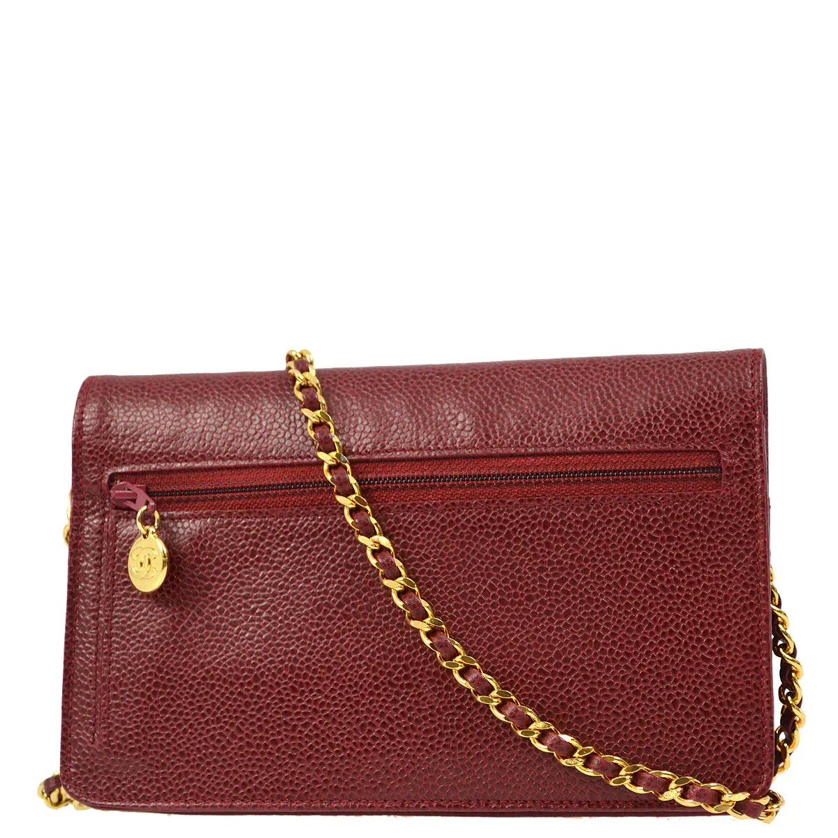 Chanel 1994-1996 Red Caviar Timeless WOC Wallet - Image 2