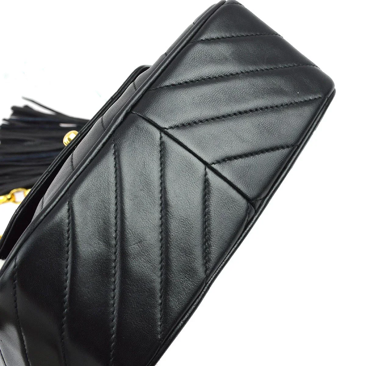 Chanel 1991-1994 Black Lambskin Camera Bag Mini - Image 5