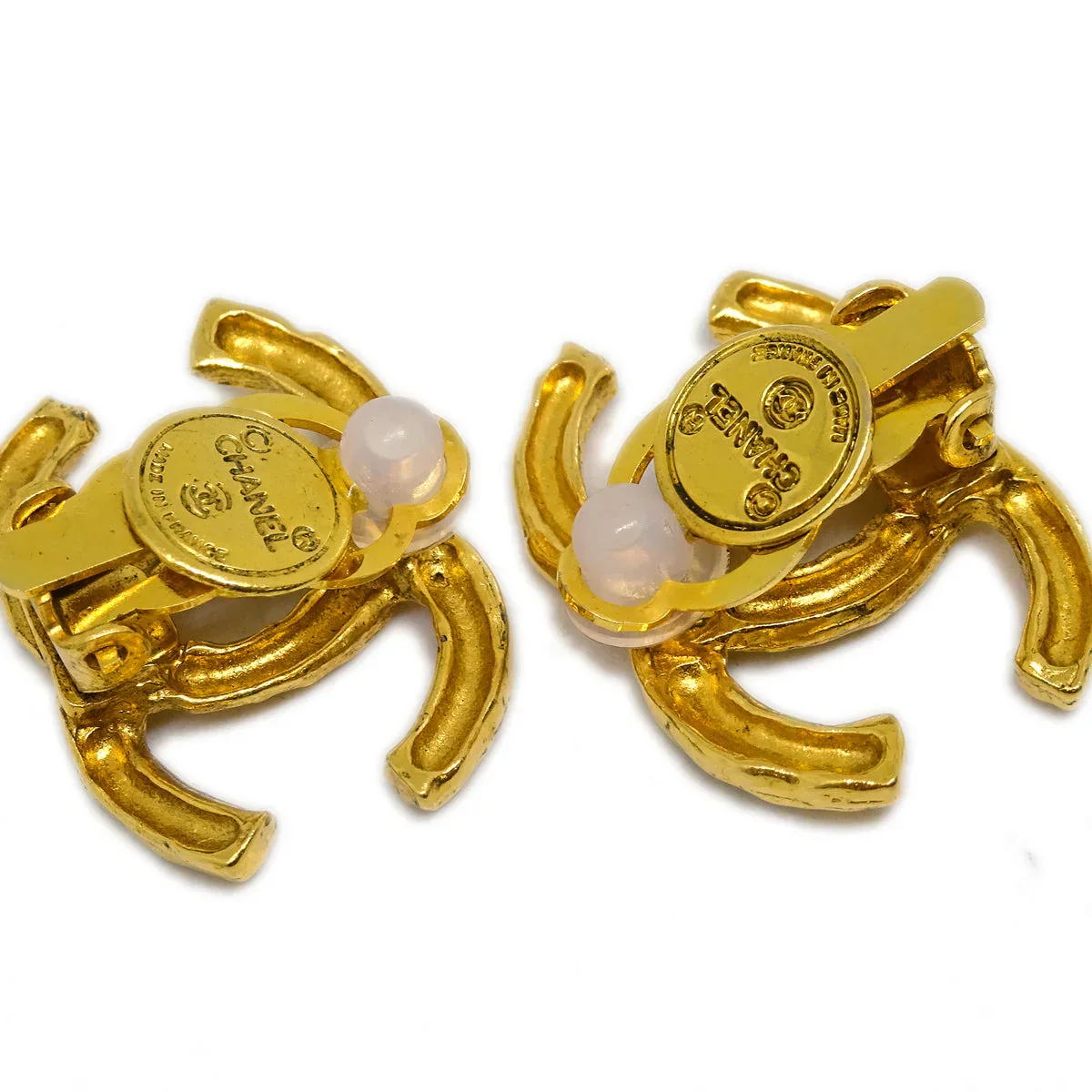 Chanel Gold CC Earrings Clip-On - Image 3