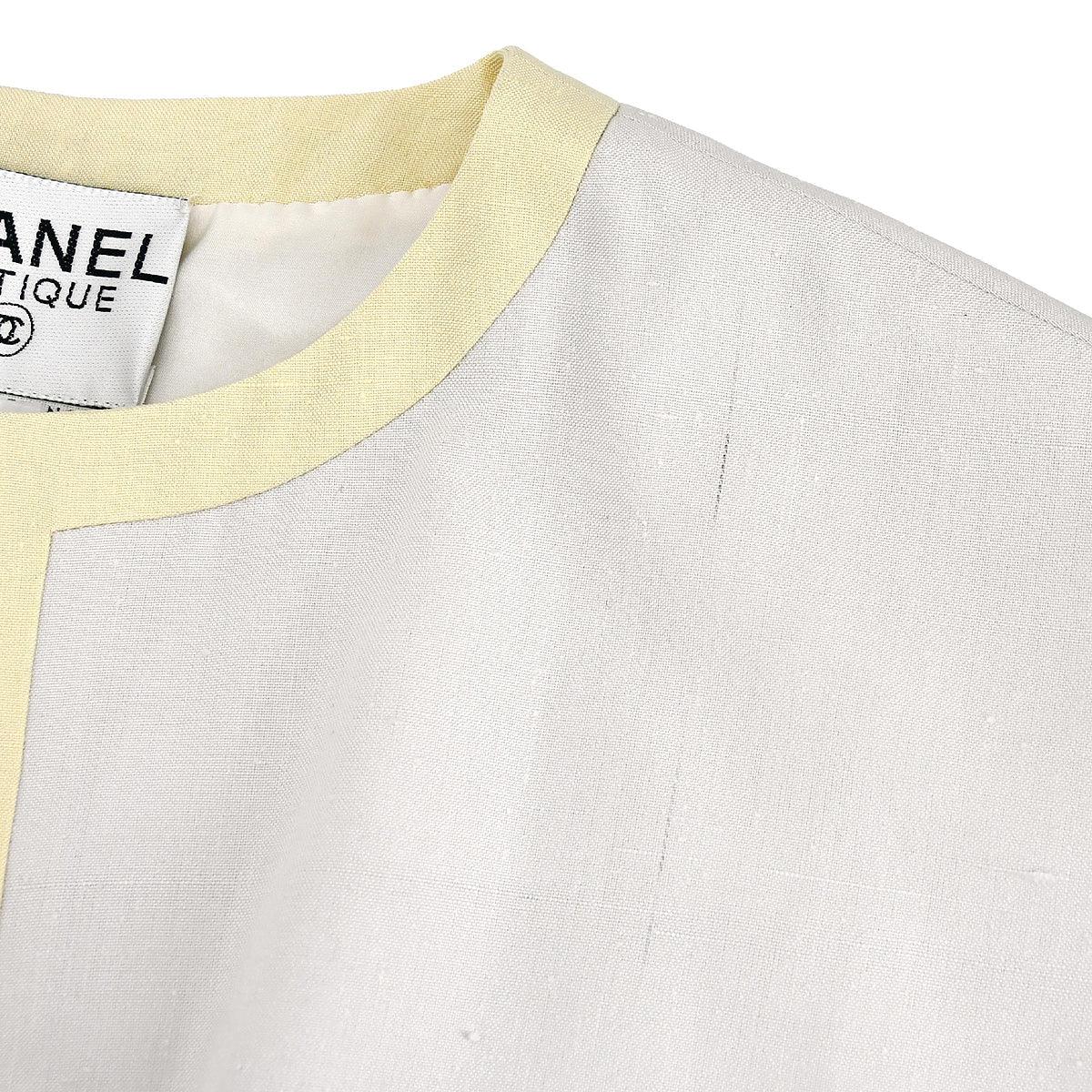 Chanel Setup Suit Jacket Dress Ivory 03 #38 - Image 4