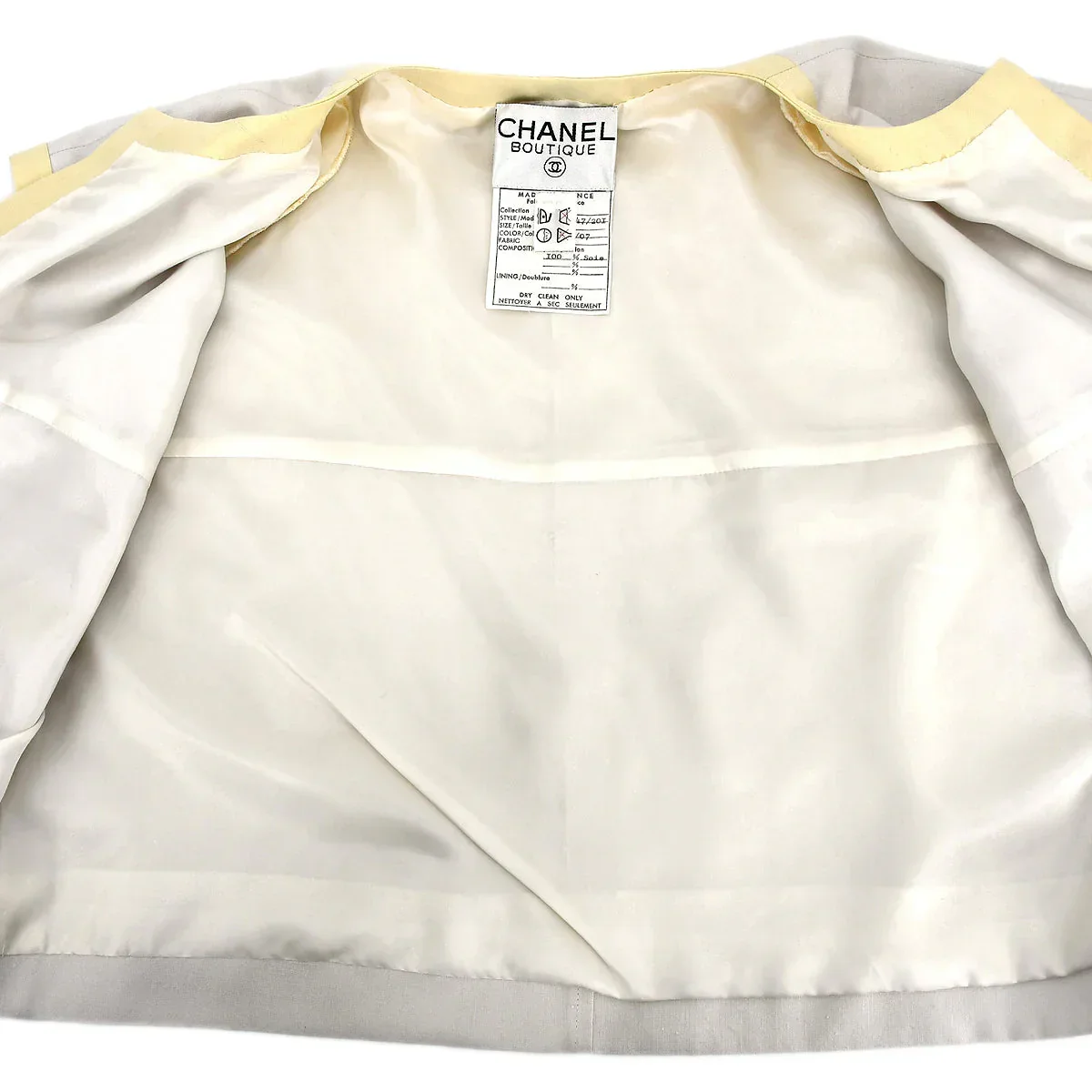 Chanel Setup Suit Jacket Dress Ivory 03 #38 - Image 5