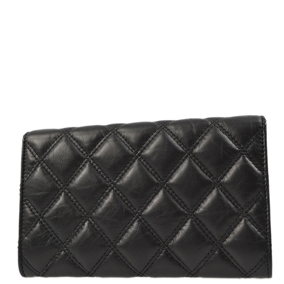 Chanel 2006-2008 Black Calfskin Bifold Wallet - Image 2