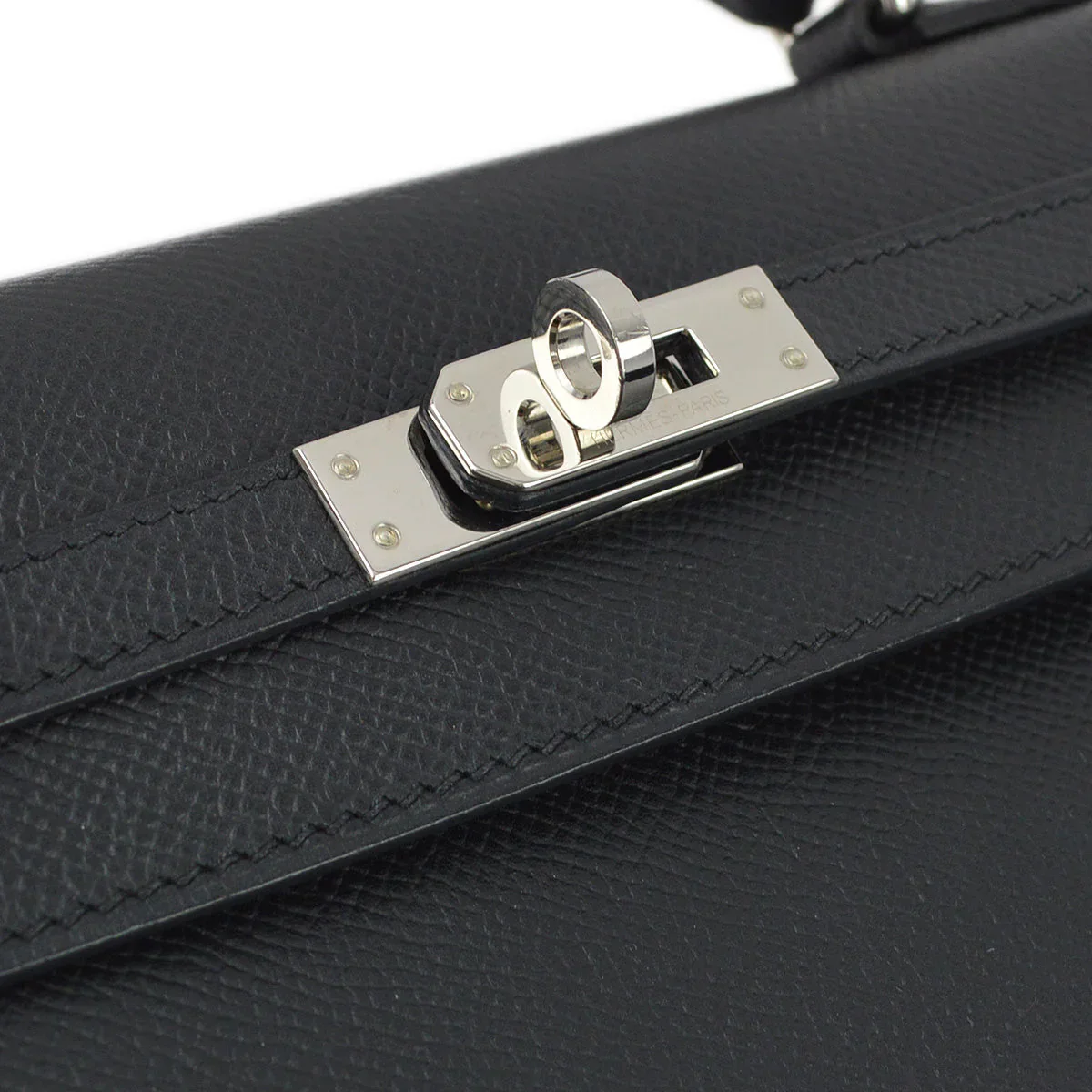 Hermes 2009 Black Epsom Kelly 25 Retourne Bag - Image 5
