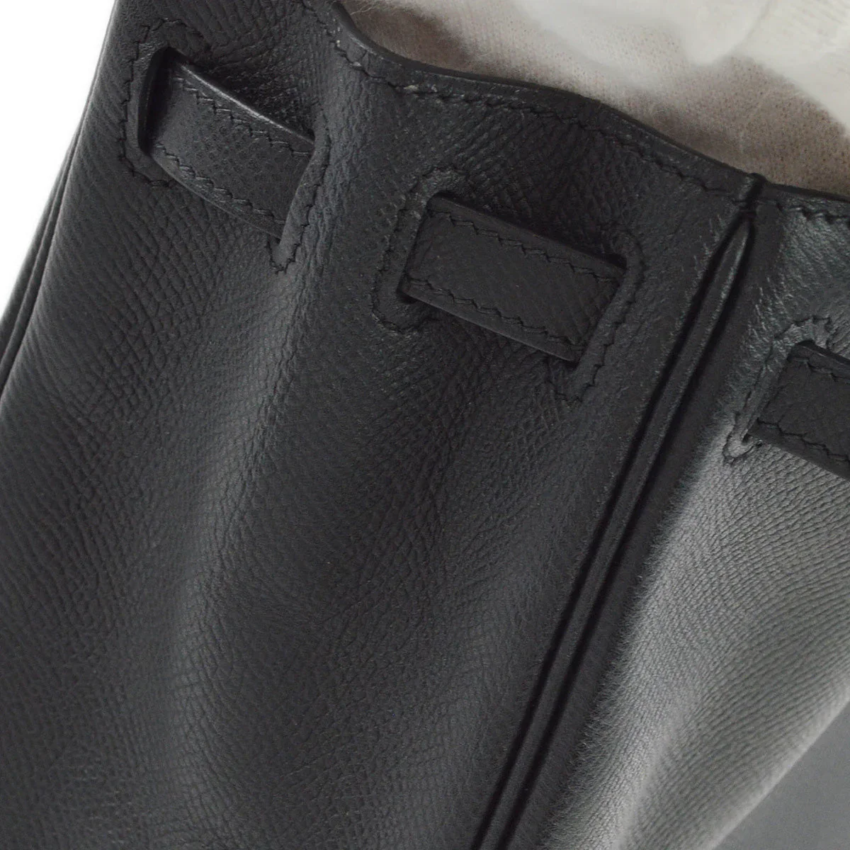 Hermes 2009 Black Epsom Kelly 25 Retourne Bag - Image 8