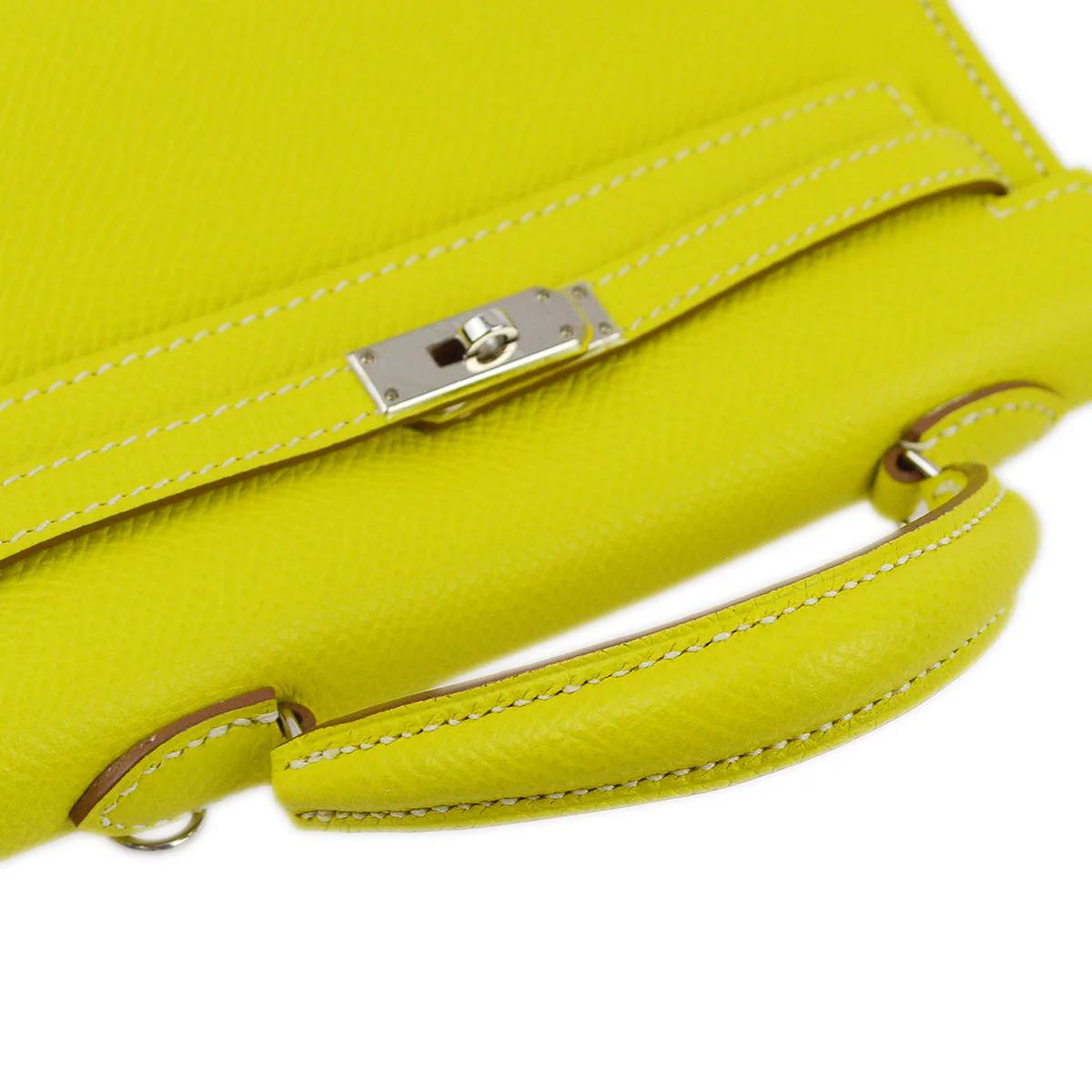 Hermes 2011 Lime Epsom Tiny Kelly 2way Shoulder Handbag - Image 10