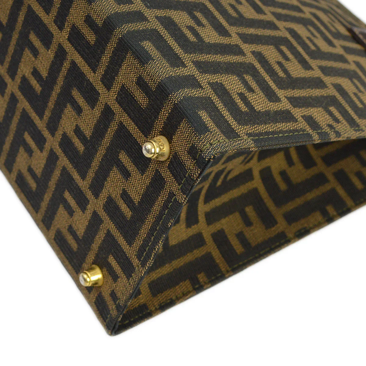 Fendi Brown Zucca 2way Tote Shoulder Handbag - Image 3