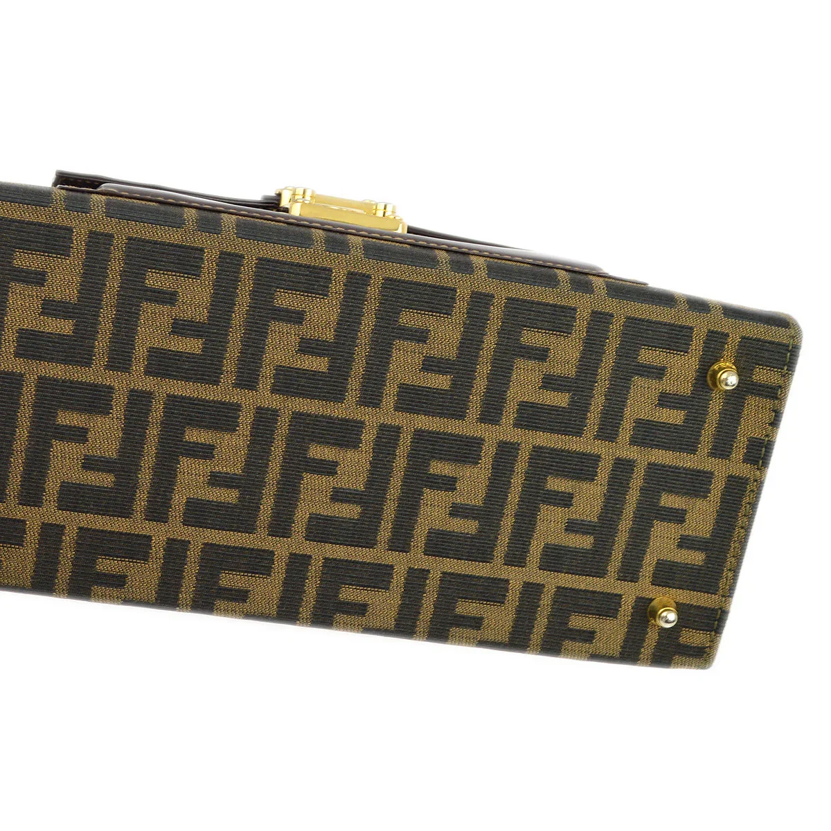 Fendi Brown Zucca 2way Tote Shoulder Handbag - Image 4