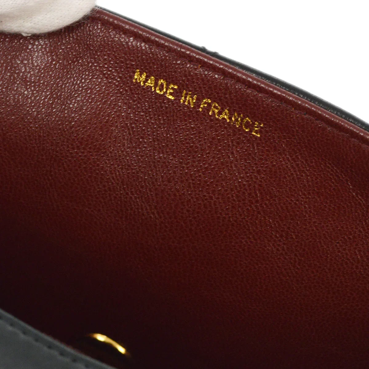 Chanel 1991-1994 Black Lambskin Small Diana Shoulder Bag - Image 8