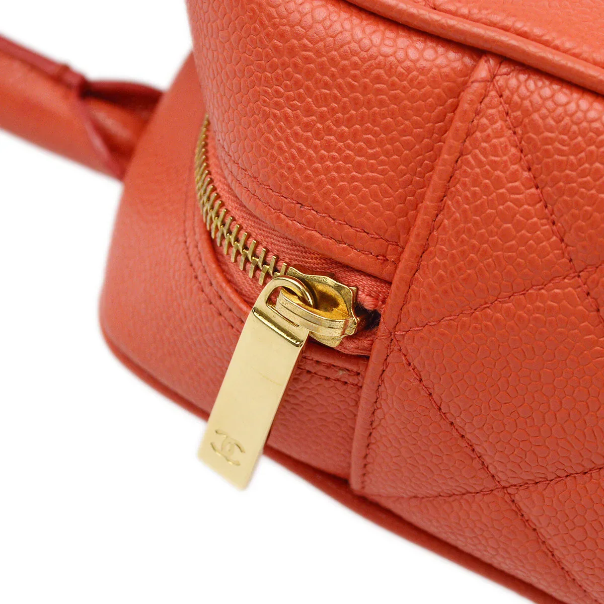 Chanel 2003-2004 Scarlet Caviar Bowling Bag 27 - Image 4