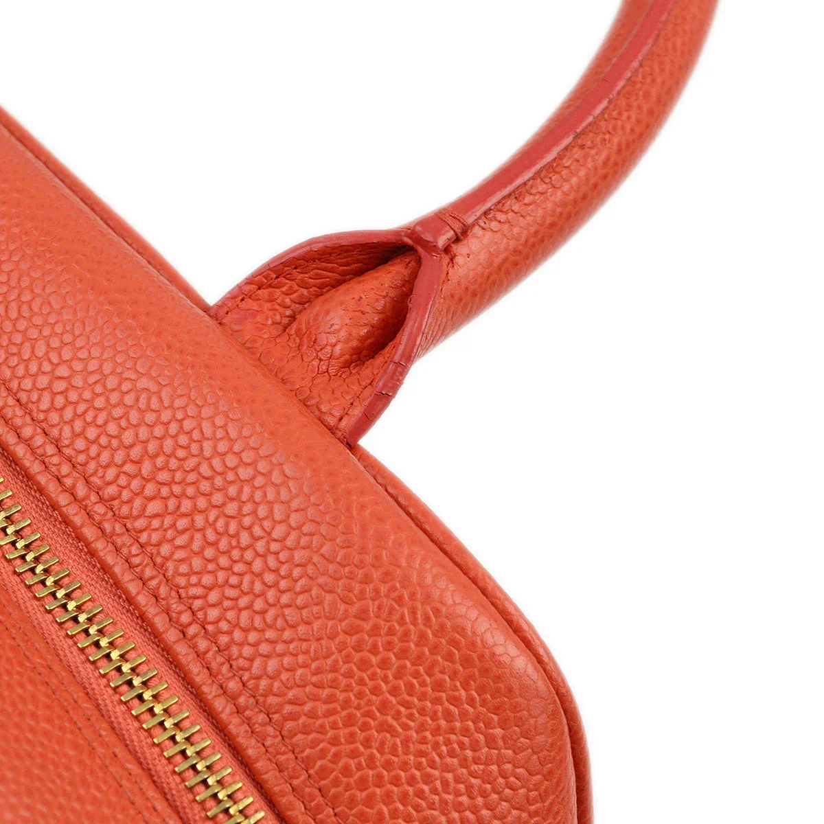 Chanel 2003-2004 Scarlet Caviar Bowling Bag 27 - Image 7