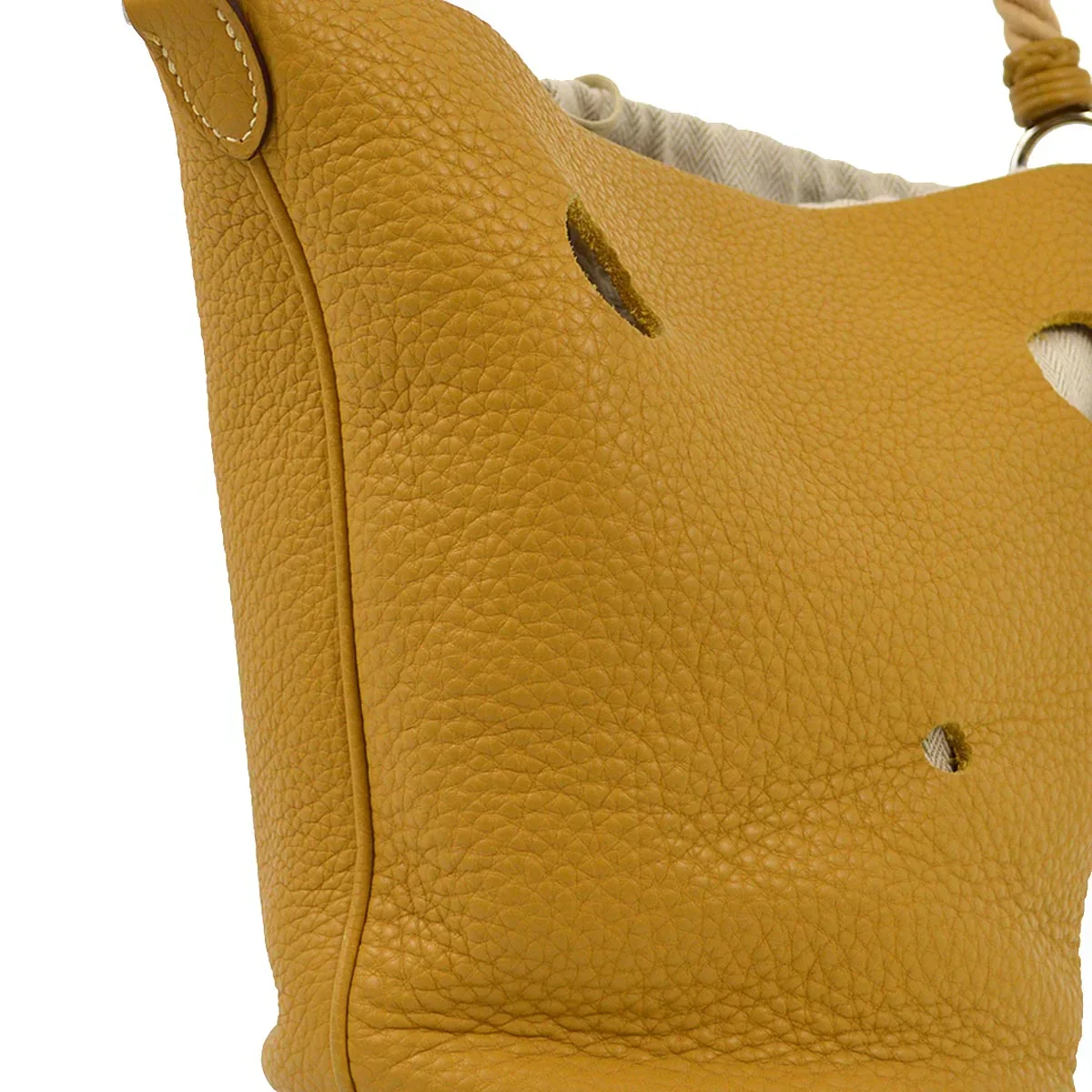 Hermes 2008 Curry Taurillon Clemence Mangeoire PM Handbag - Image 3