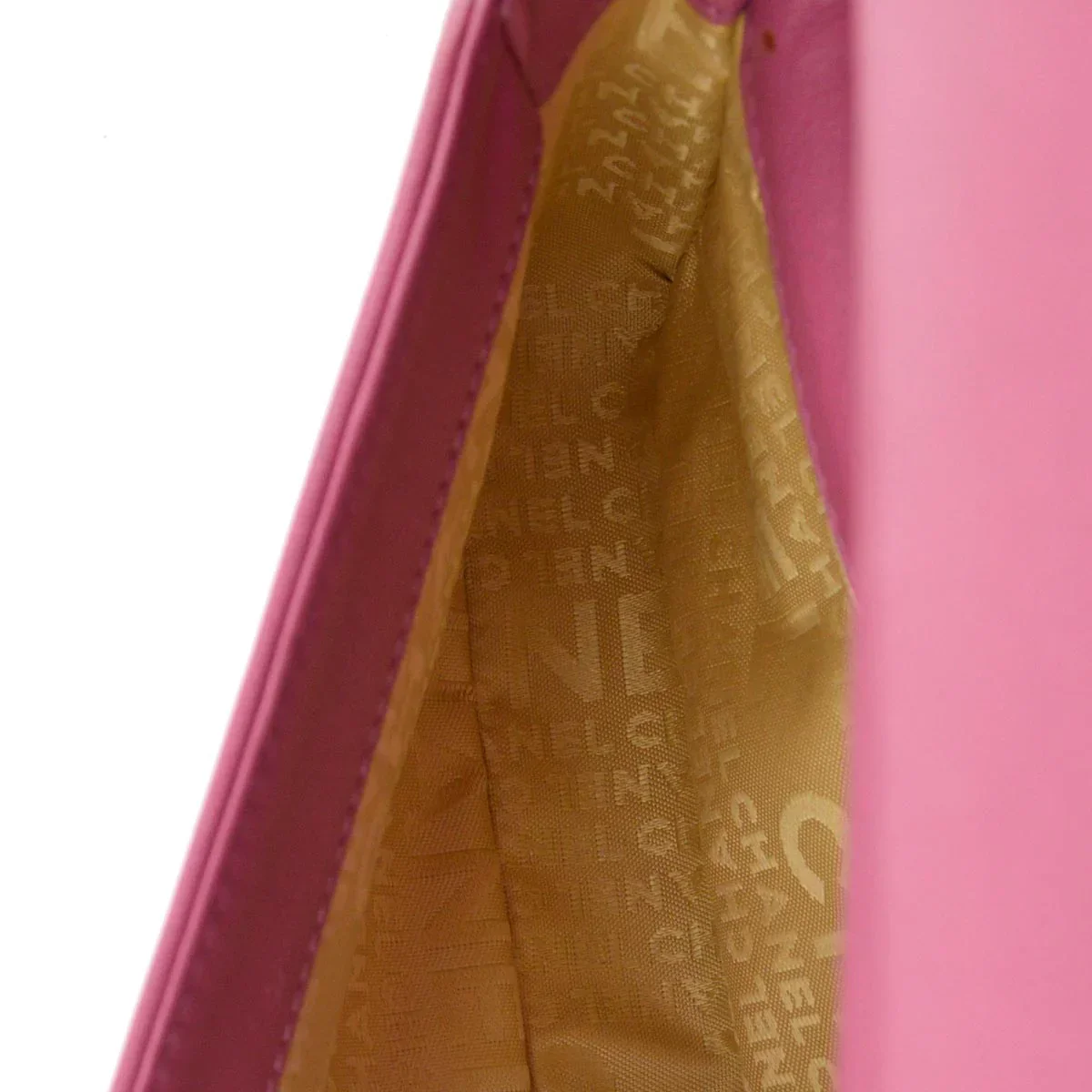 Chanel 2003-2004 Pink Lambskin Choco Bar Shoulder Bag - Image 8