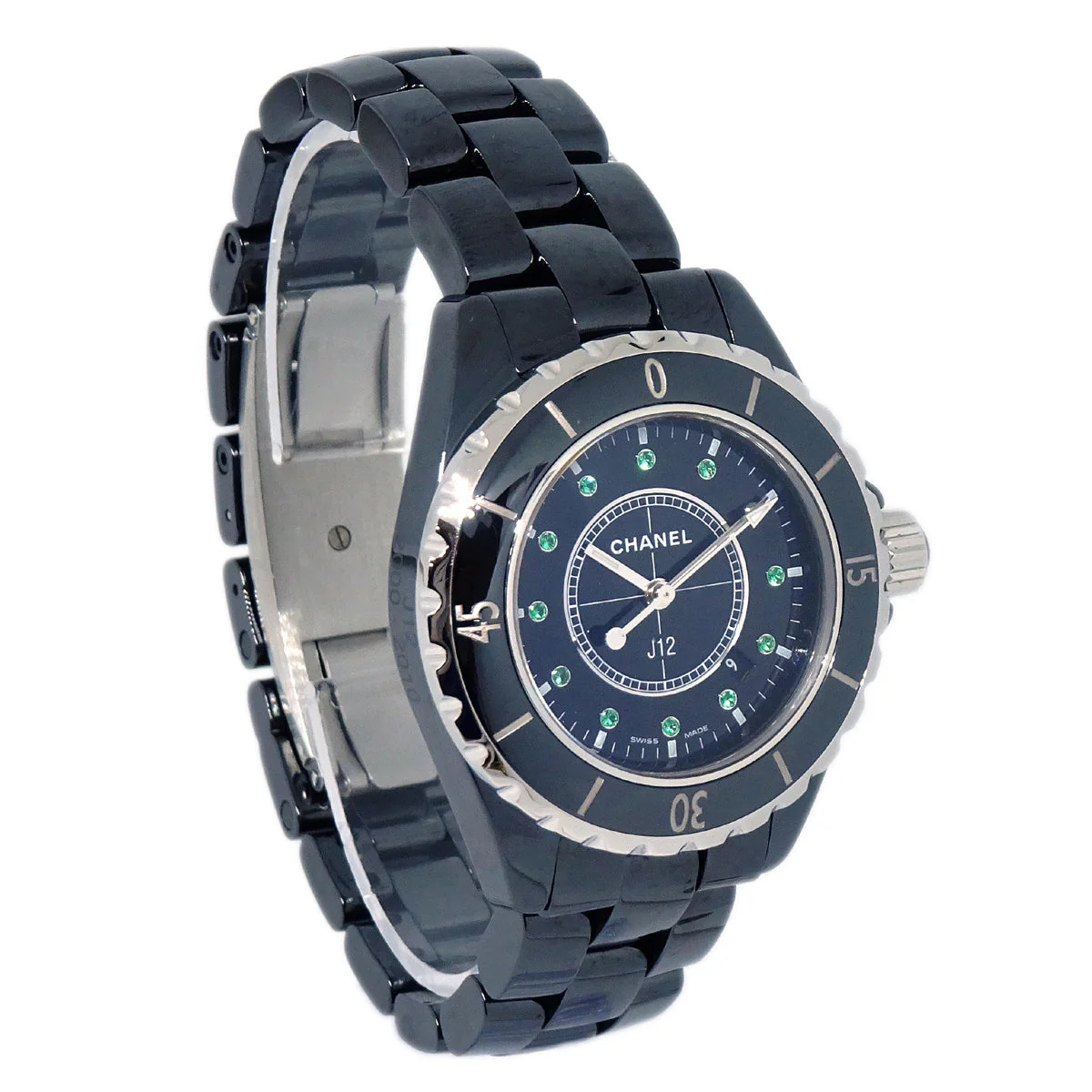 Chanel Ref.H2679 J12 Quartz 33mm Watch Ceramic Emerald - Image 2