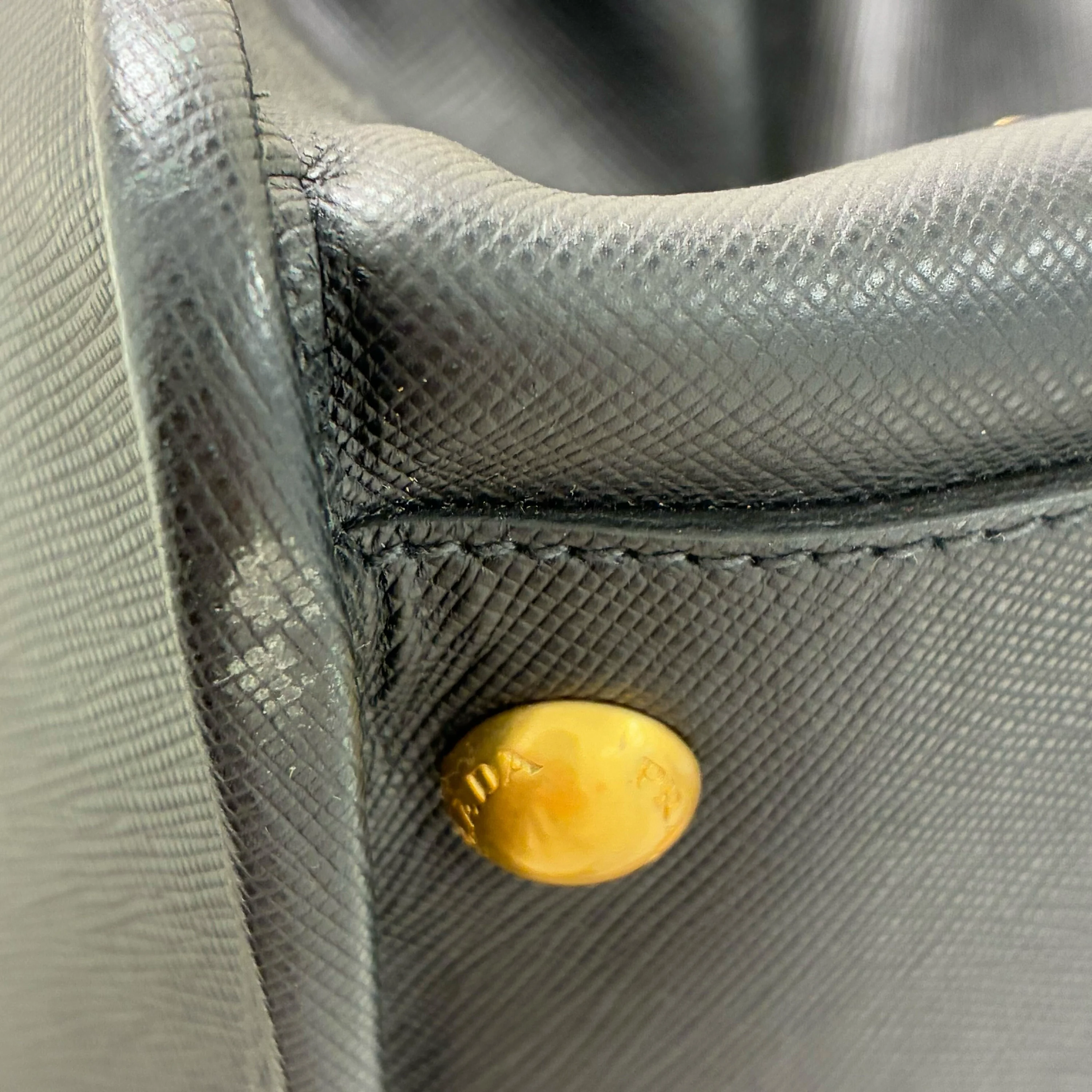 Prada Black Leather Handbag - Image 14