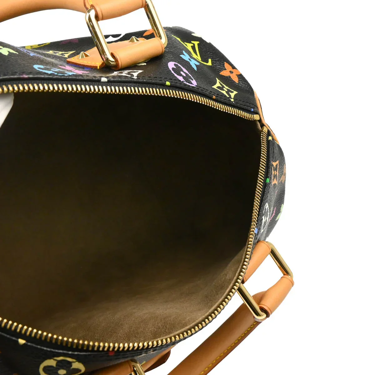 Louis Vuitton 2003 Black Monogram Multicolor Speedy 30 Handbag M92642 - Image 4