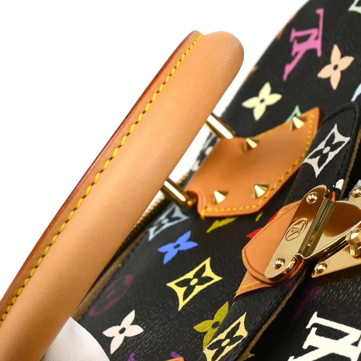 Louis Vuitton 2003 Black Monogram Multicolor Speedy 30 Handbag M92642 - Image 7
