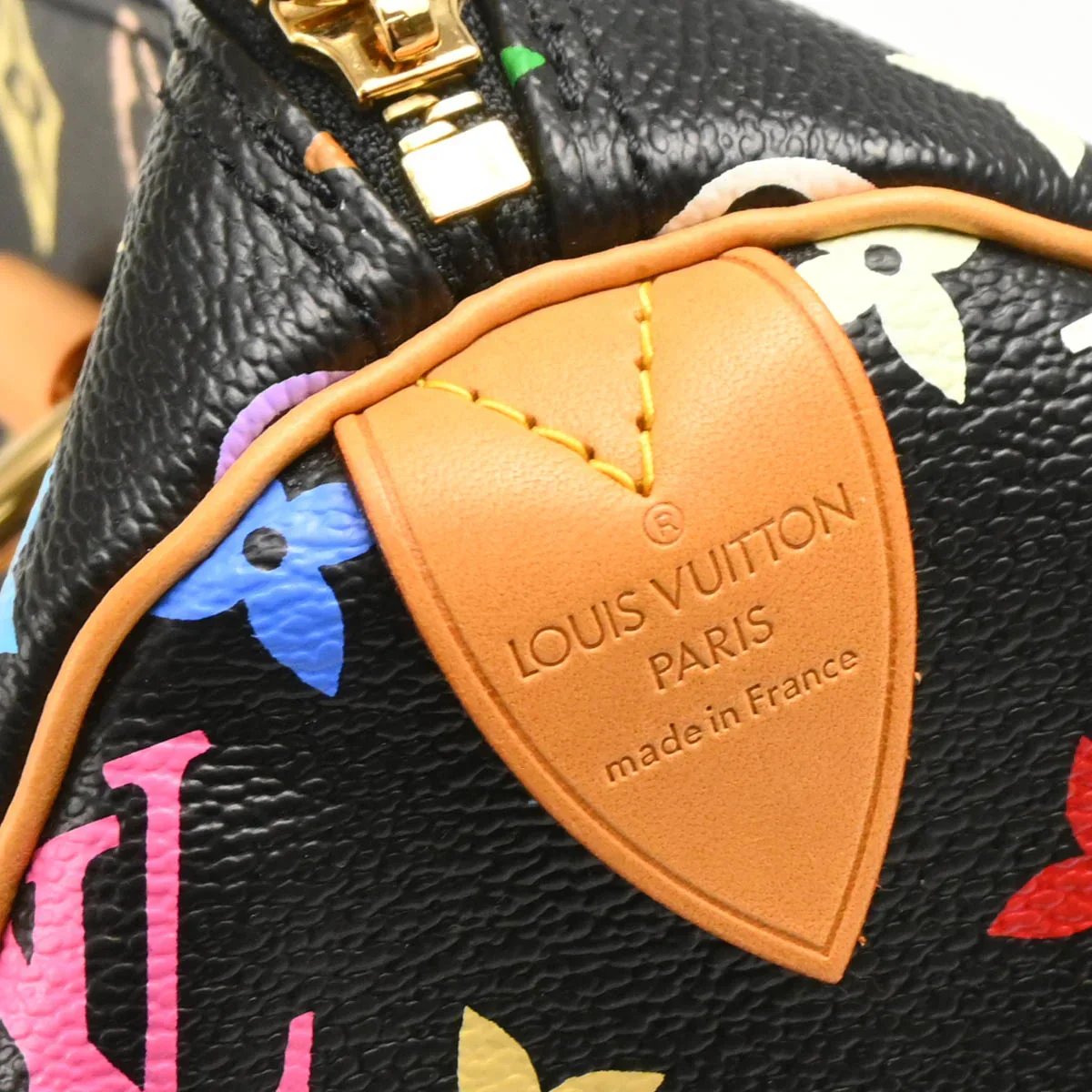 Louis Vuitton 2003 Black Monogram Multicolor Speedy 30 Handbag M92642 - Image 8
