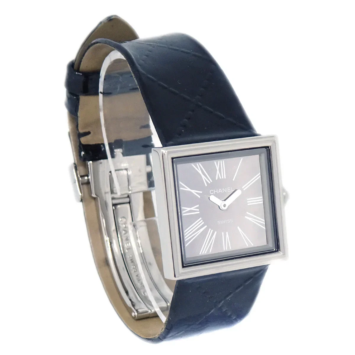 Chanel Mademoiselle Quartz Watch SS Black - Image 2