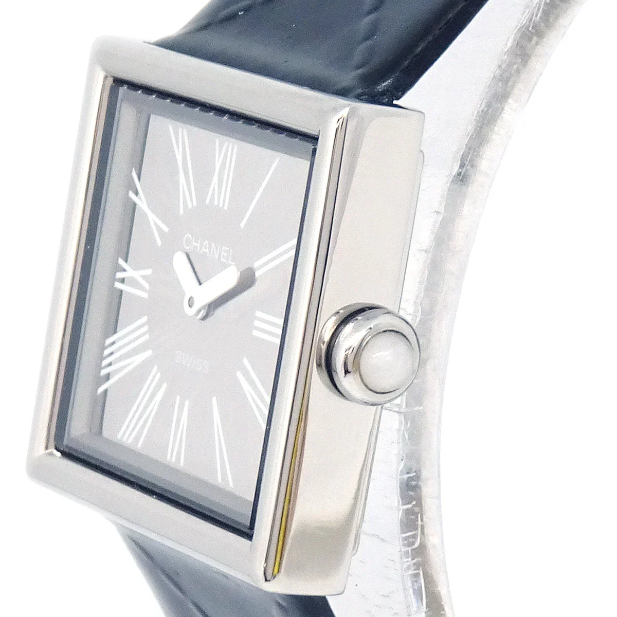 Chanel Mademoiselle Quartz Watch SS Black - Image 3