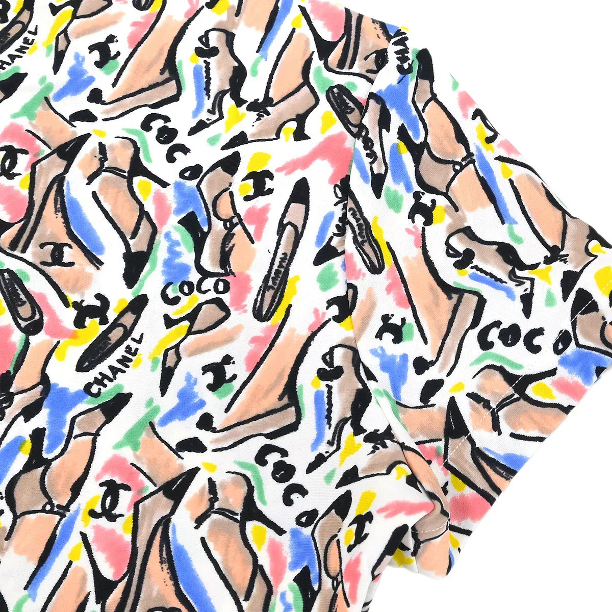 Chanel 1995 spring shoe-print cropped T-shirt #44 - Image 3