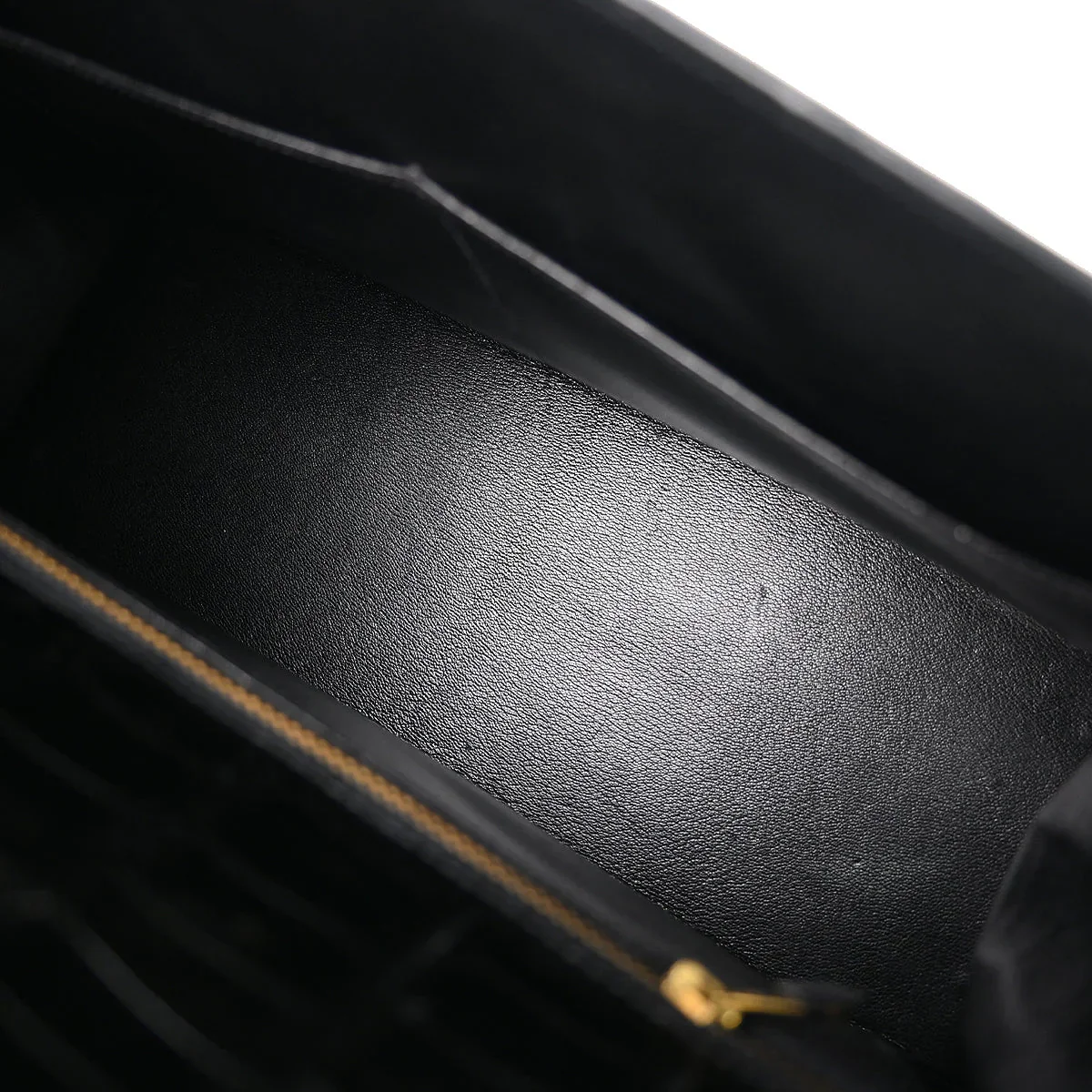 Hermes * 1993 Black Porosus Crocodile Kelly 32 Sellier Handbag - Image 8