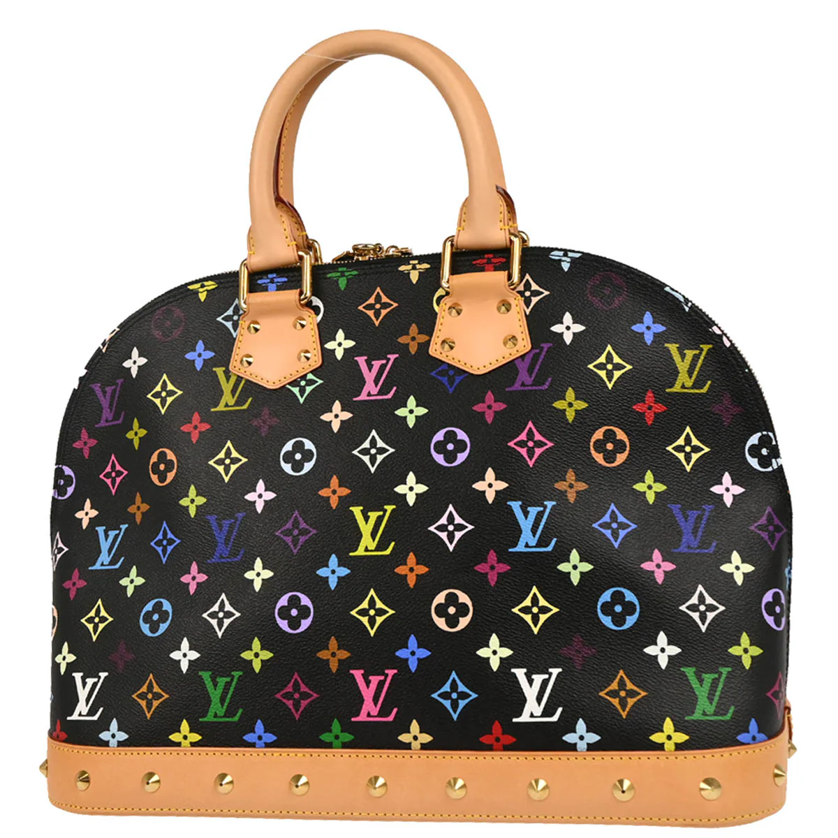 Louis Vuitton 2013 Black Monogram Multicolor Alma GM Handbag M40442 - Image 2