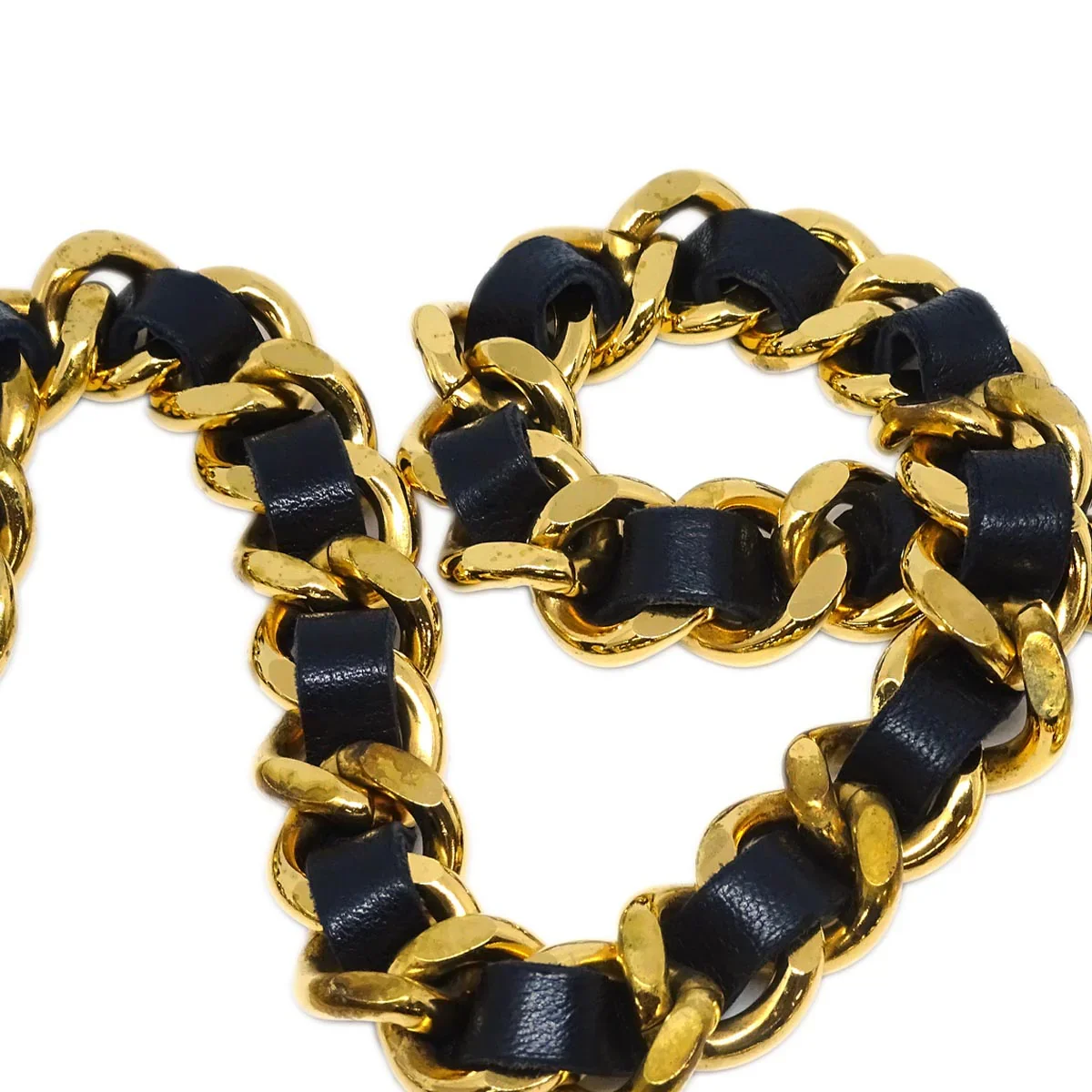 Chanel Medallion Chain Belt Black Gold - Image 2
