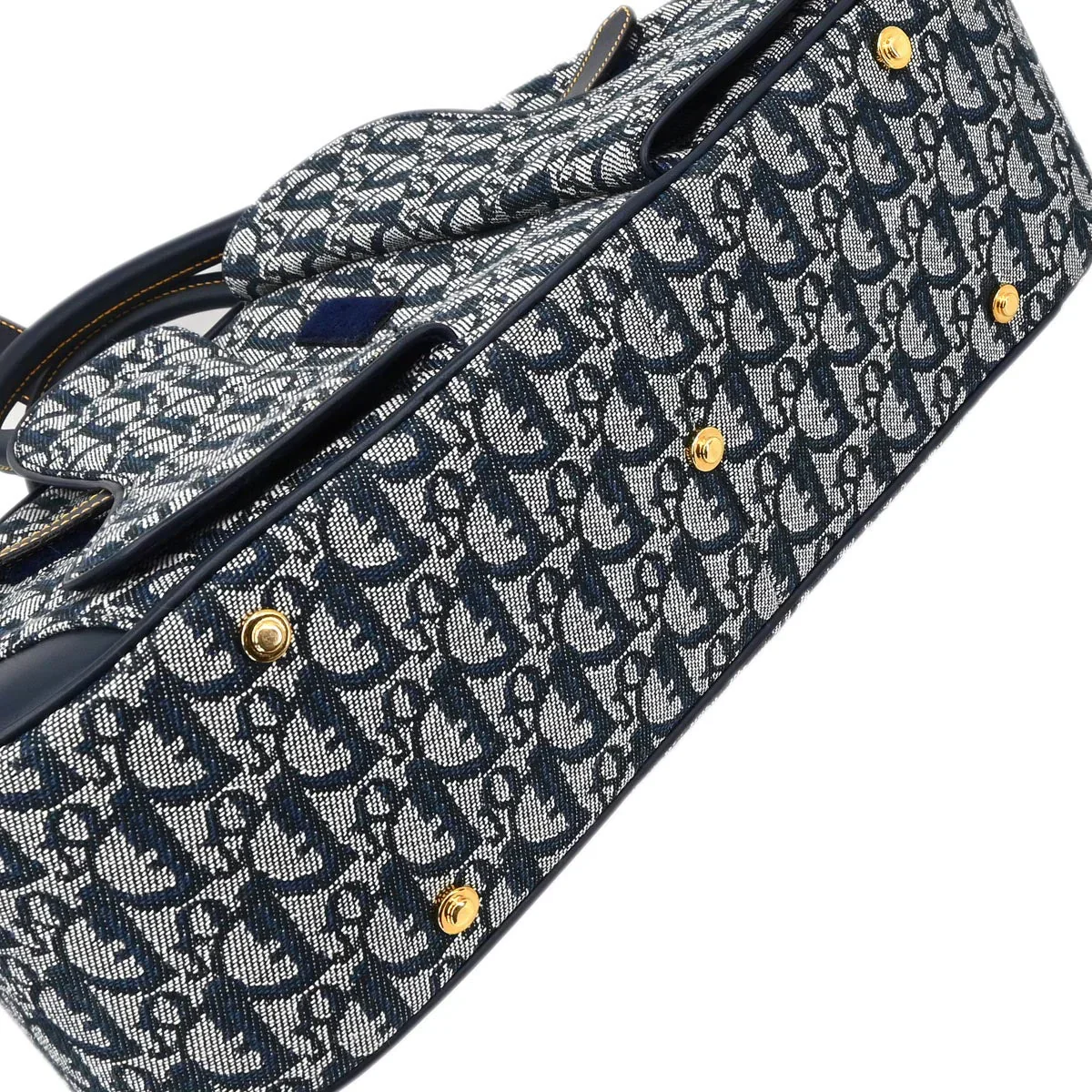 Christian Dior Navy Double Saddle Trotter Handbag - Image 5