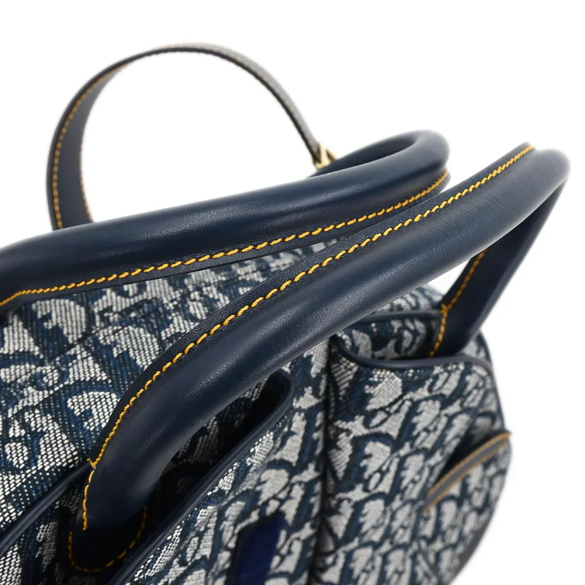 Christian Dior Navy Double Saddle Trotter Handbag - Image 7