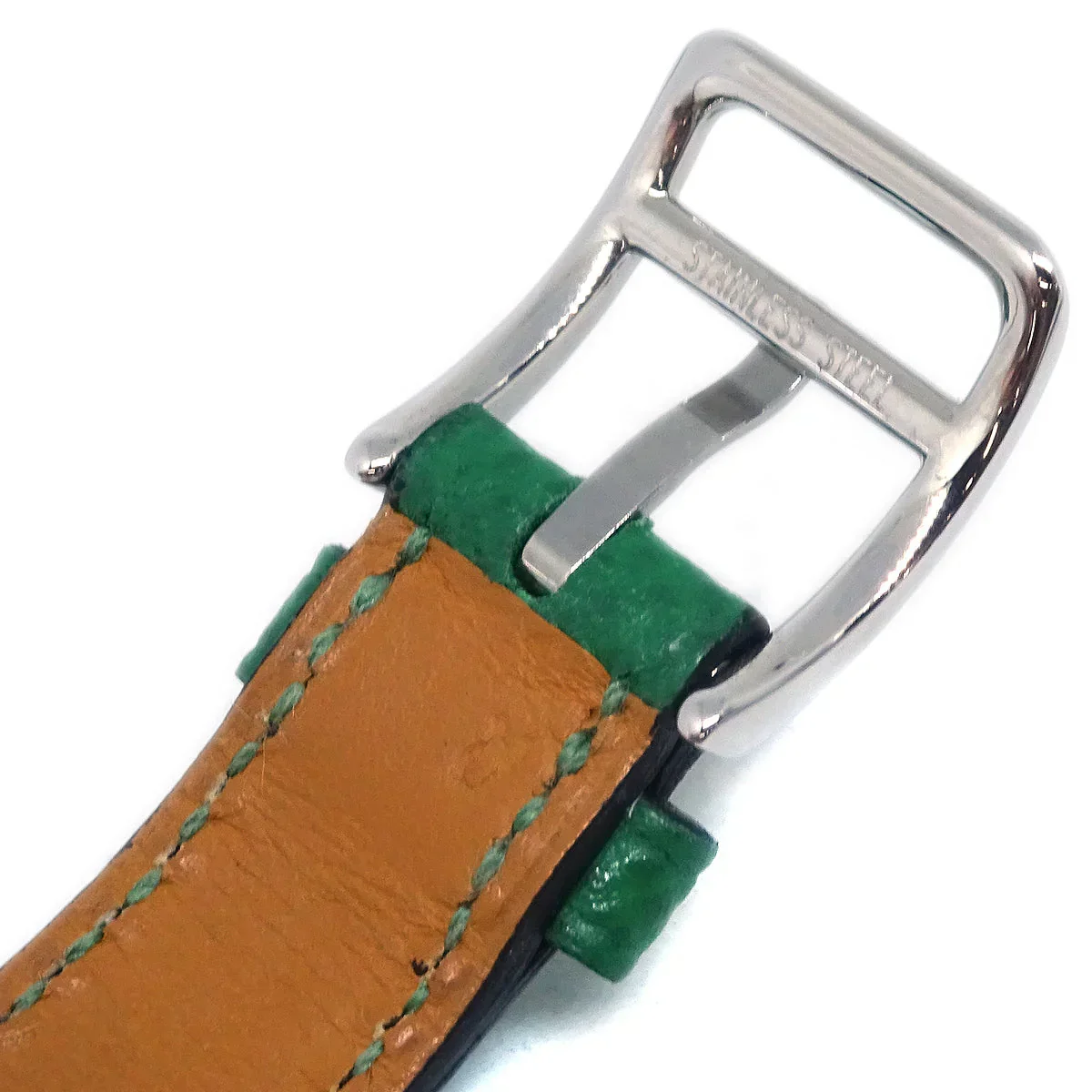 Hermes KE1.210 1996 Kelly Watch Quartz Watch Green SS ◯Z - Image 8