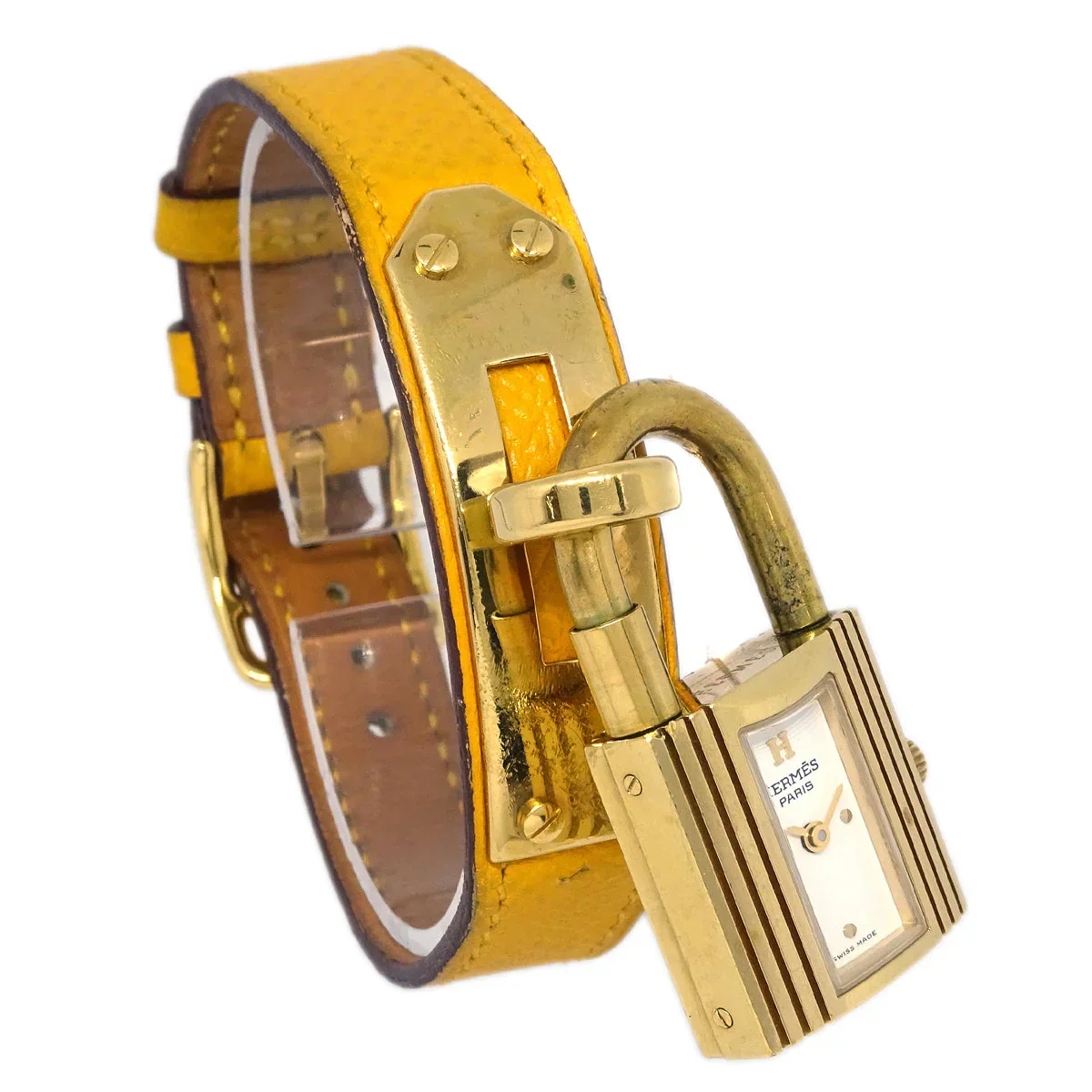 Hermes 1996 Kelly Watch Quartz Watch Yellow ◯Z - Image 2