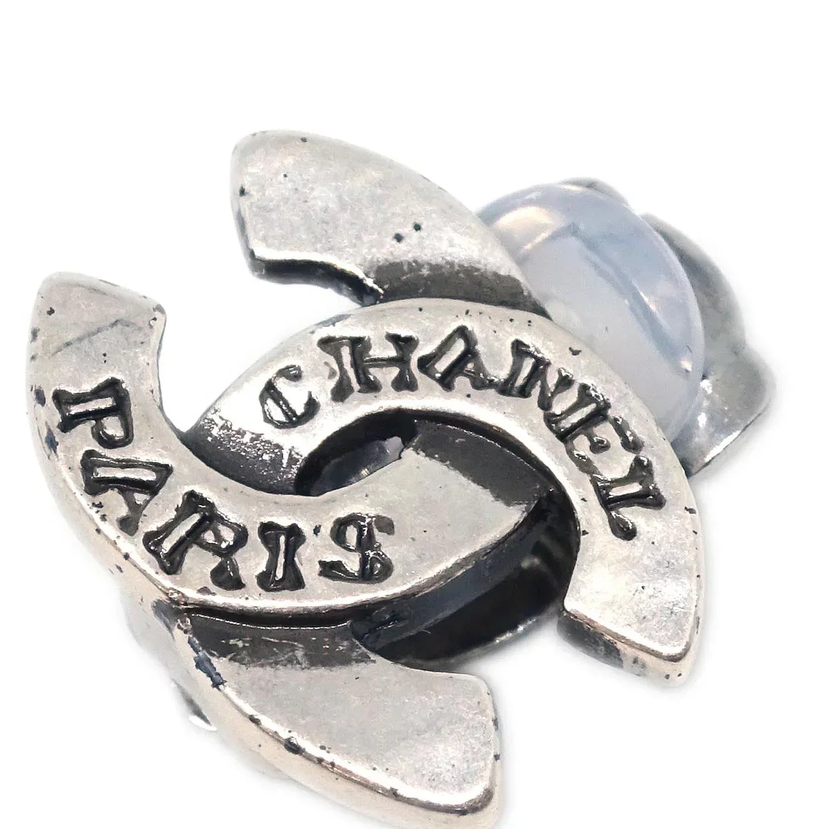 Chanel CC Earrings Clip-On Silver 99A - Image 2