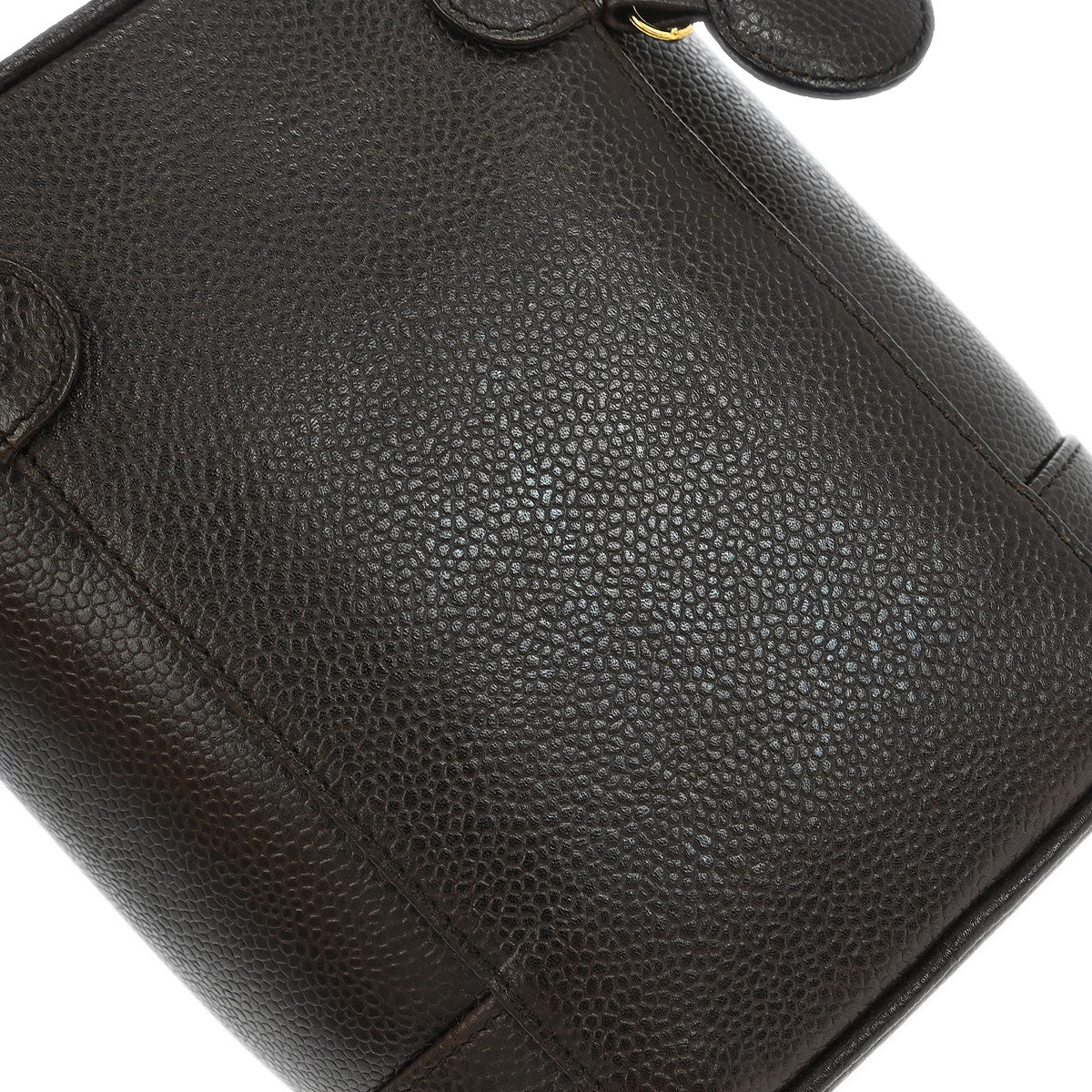 Chanel 1996-1997 Brown Caviar Timeless Vanity Handbag - Image 5