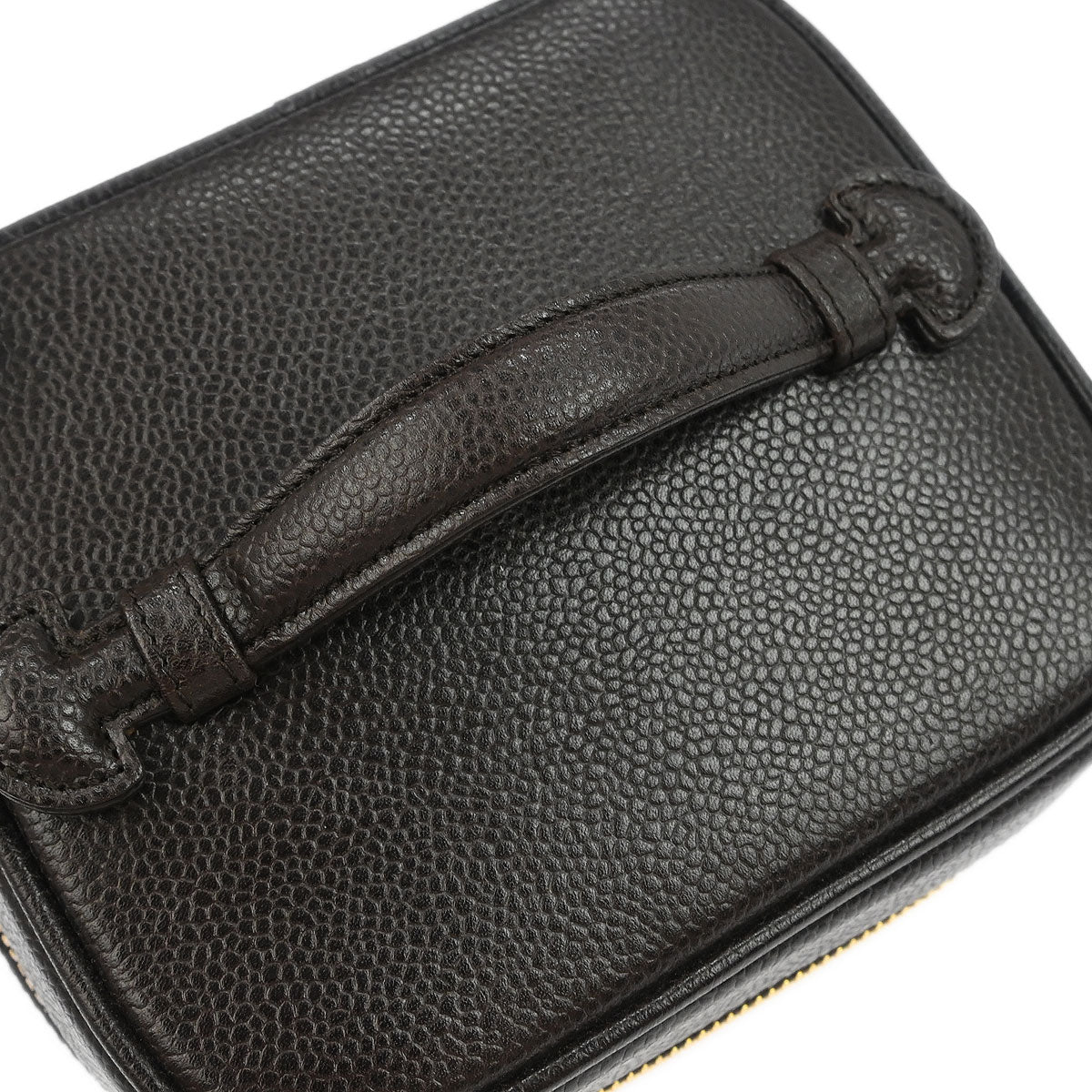 Chanel 1996-1997 Brown Caviar Timeless Vanity Handbag - Image 6