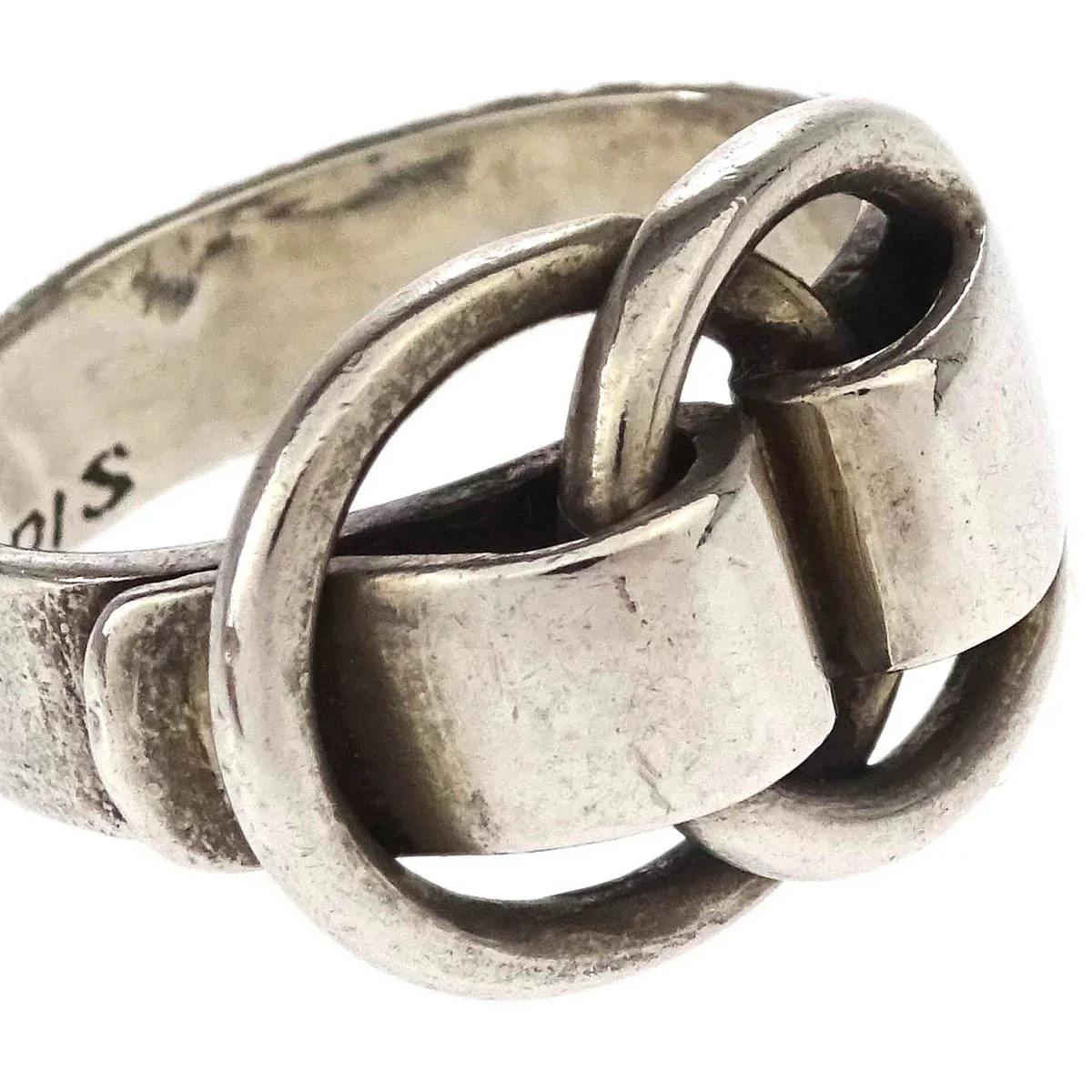 Hermes Deux Anneaux Ring Silver #50 - Image 3
