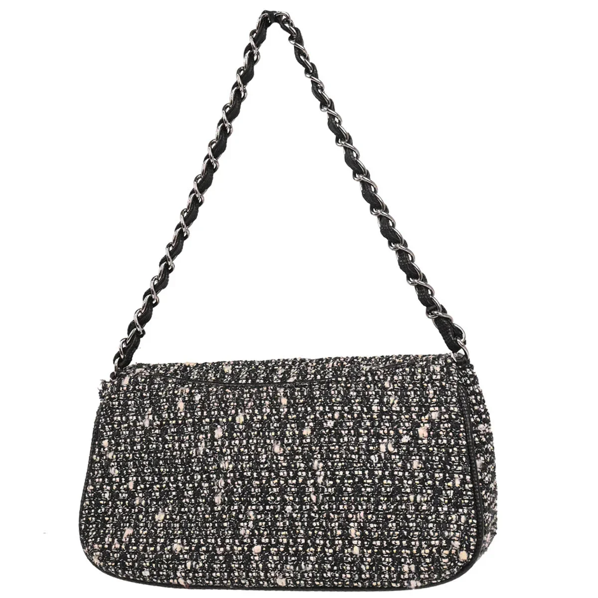 Chanel * 2005-2006 Black Tweed Lizard Handbag - Image 2