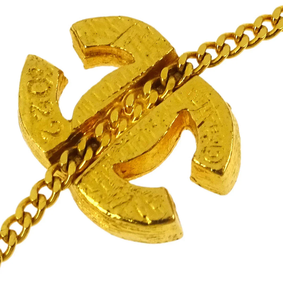 Chanel CC Chain Bracelet Gold Rhinestone 4022/1982 - Image 3