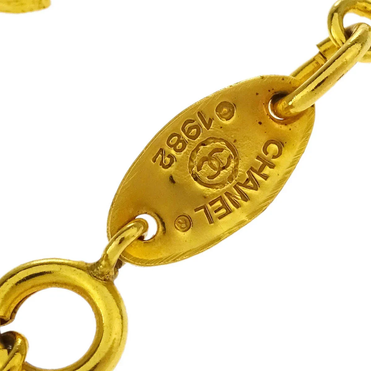 Chanel CC Chain Bracelet Gold Rhinestone 4022/1982 - Image 4