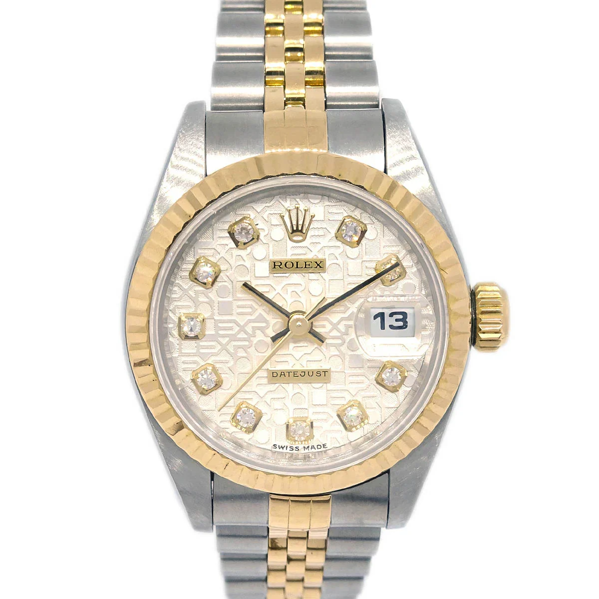 Rolex Oyster Perpetual Datejust 26mm Ref.69173G Watch 18KYG SS Diamond