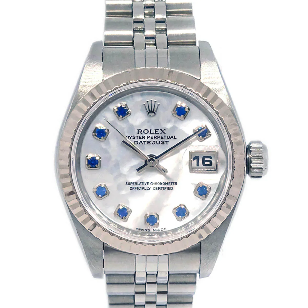 Rolex Ref.79174NGS Oyster Perpetual Datejust 26mm Watch SS Sapphire Shell