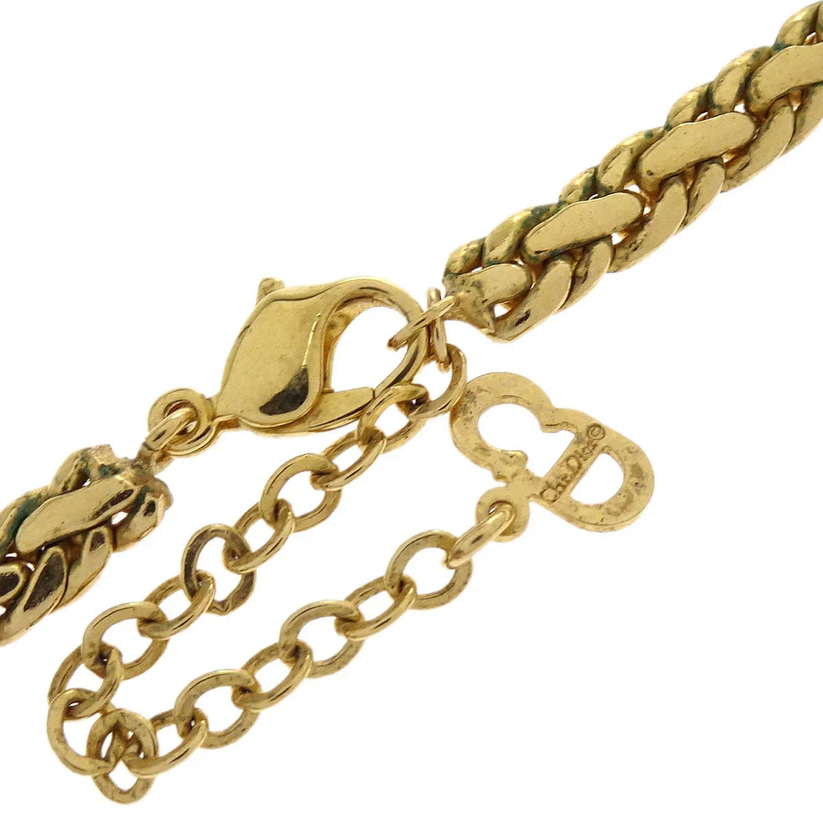 Christian Dior Necklace Gold Rhinestone - Image 4