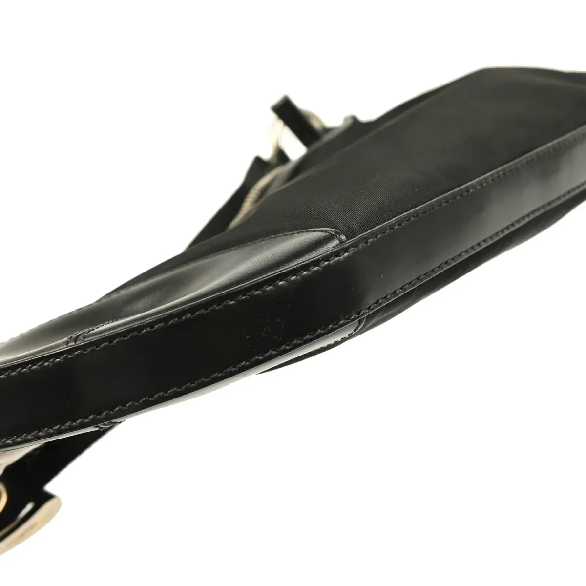 Prada Black Nylon Hobo Handbag - Image 4