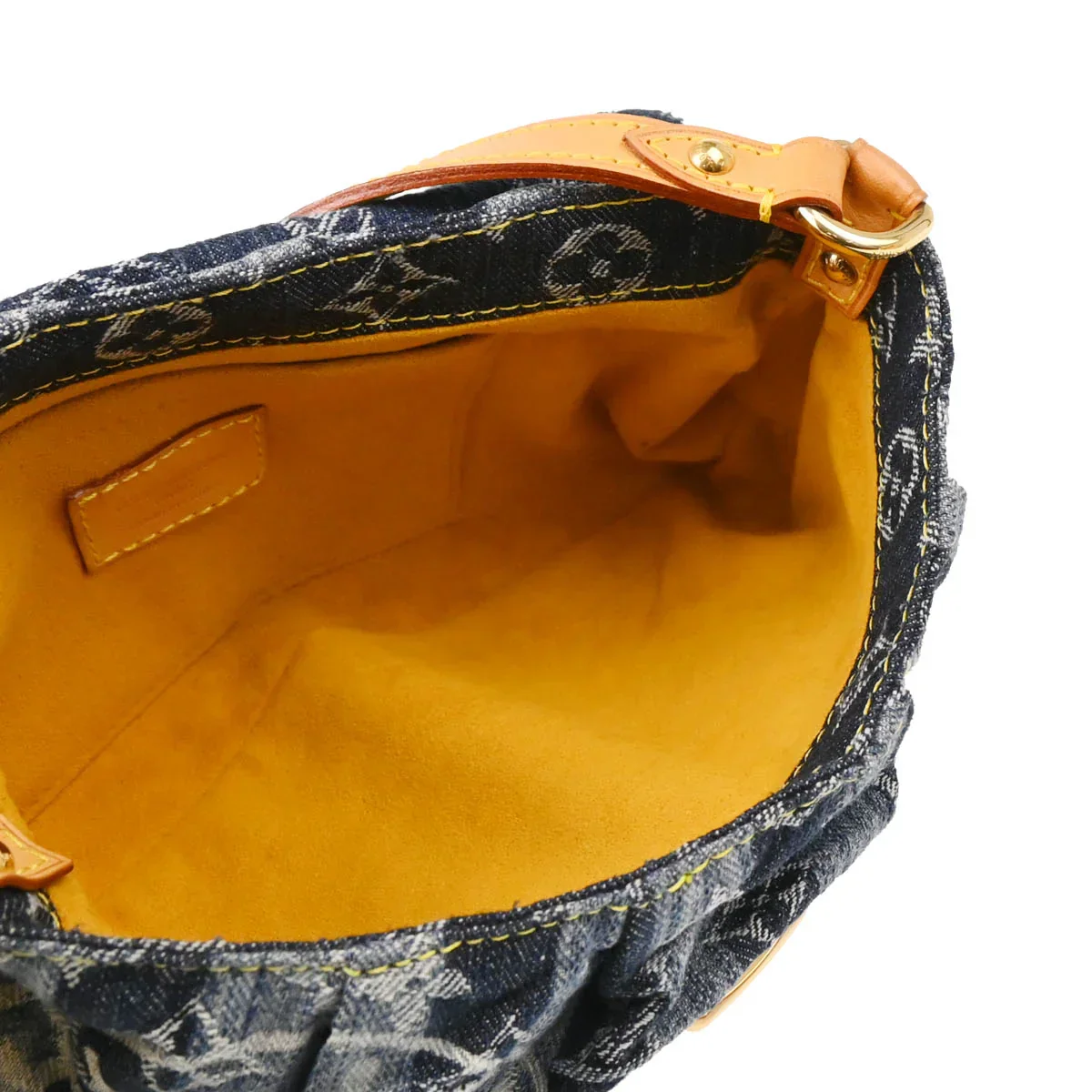 Louis Vuitton 2006 Blue Monogram Denim Mini Pleaty Raye Handbag M95333 - Image 4